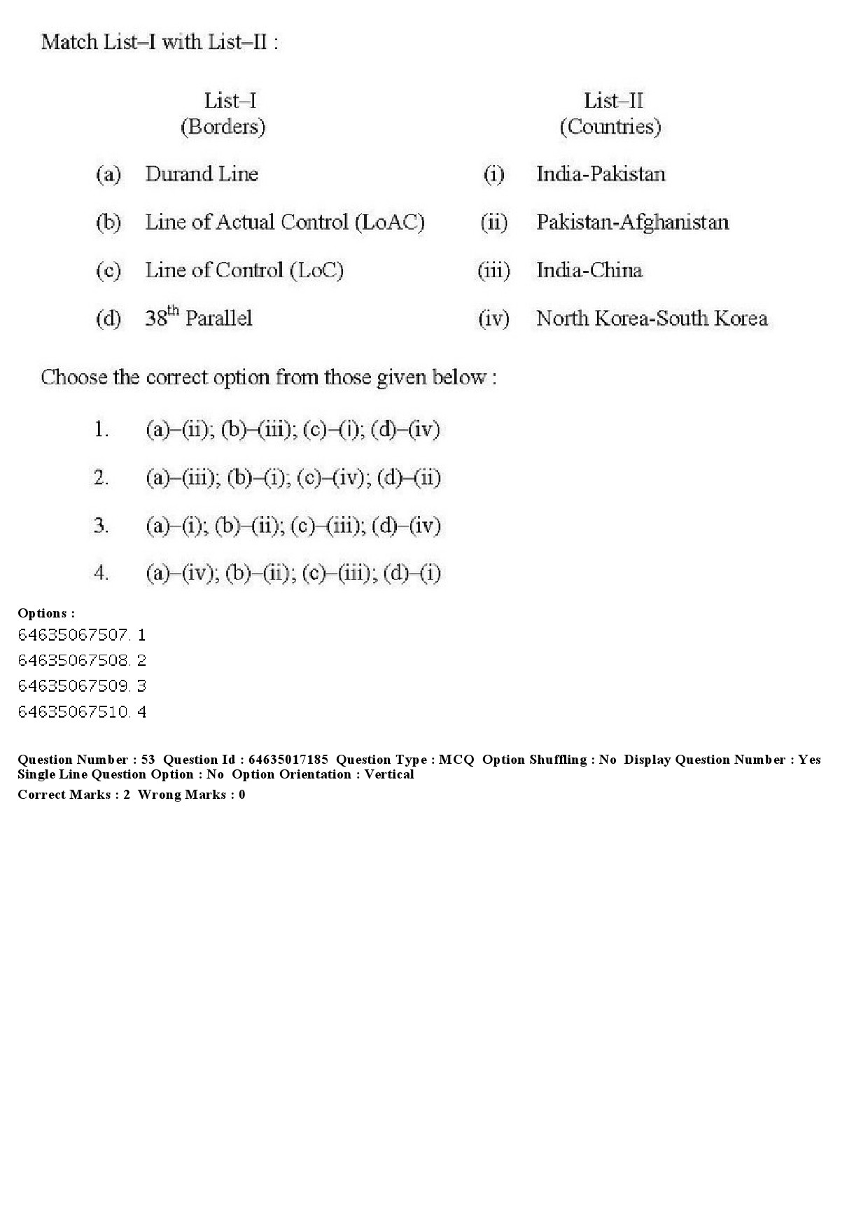 UGC NET Political Science Question Paper June 2019 53