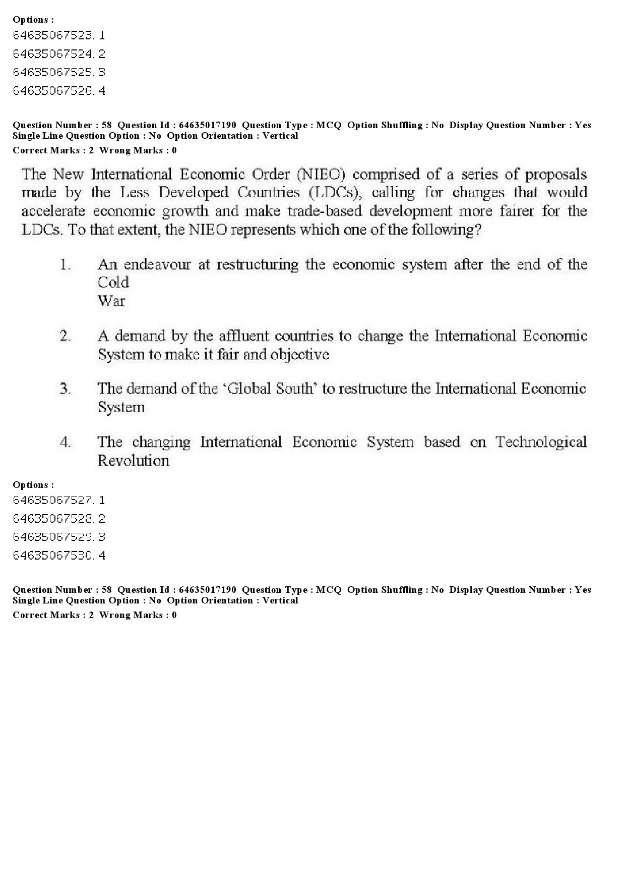 UGC NET Political Science Question Paper June 2019 58