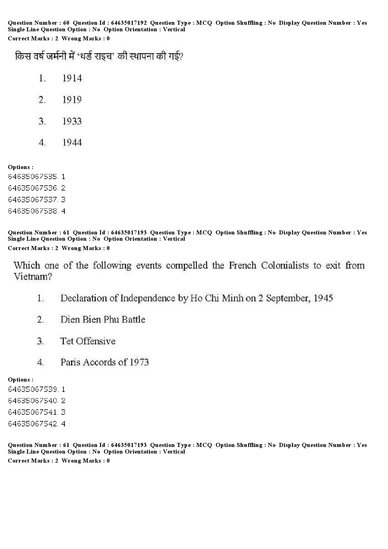 UGC NET Political Science Question Paper June 2019 61