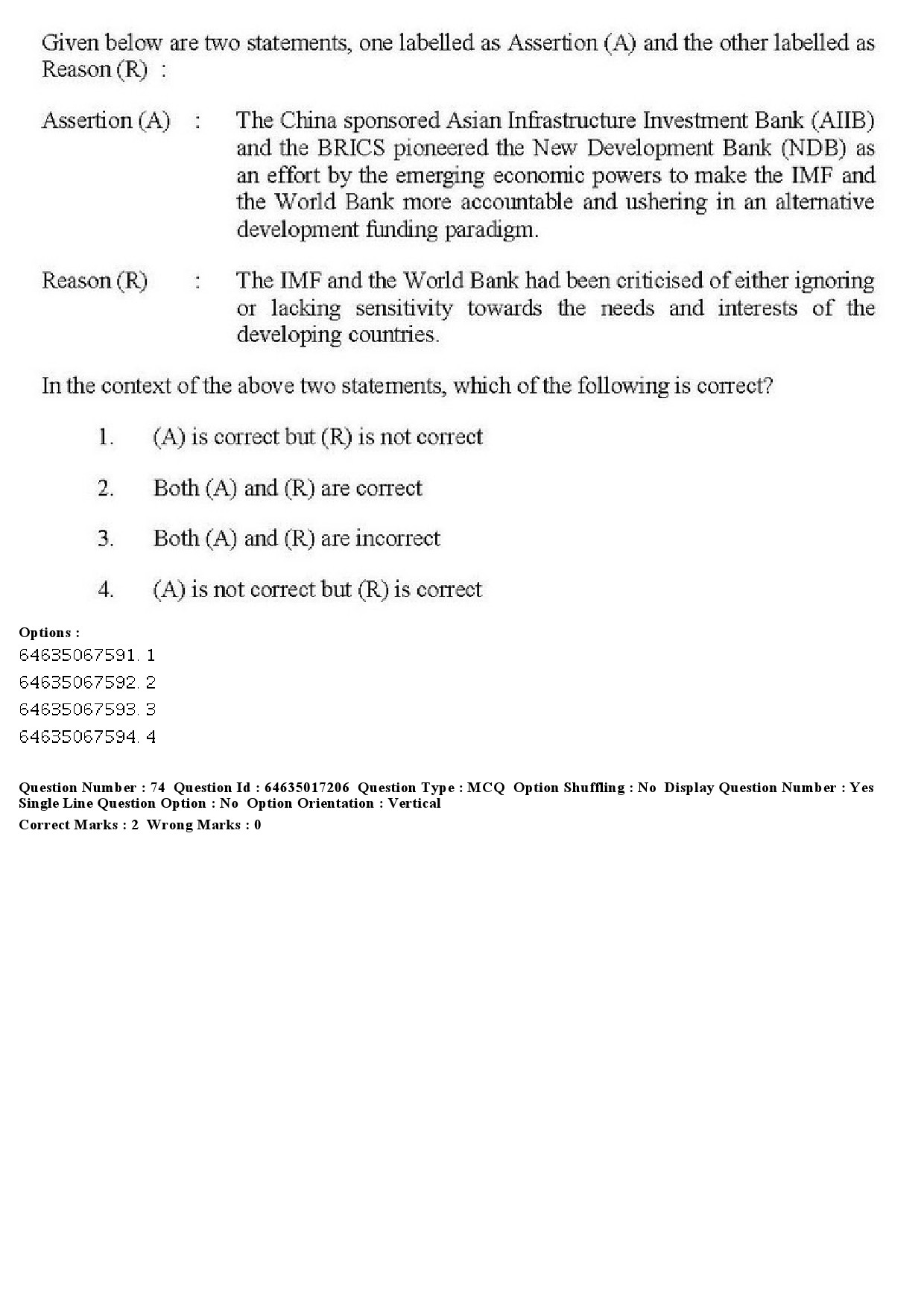 UGC NET Political Science Question Paper June 2019 74