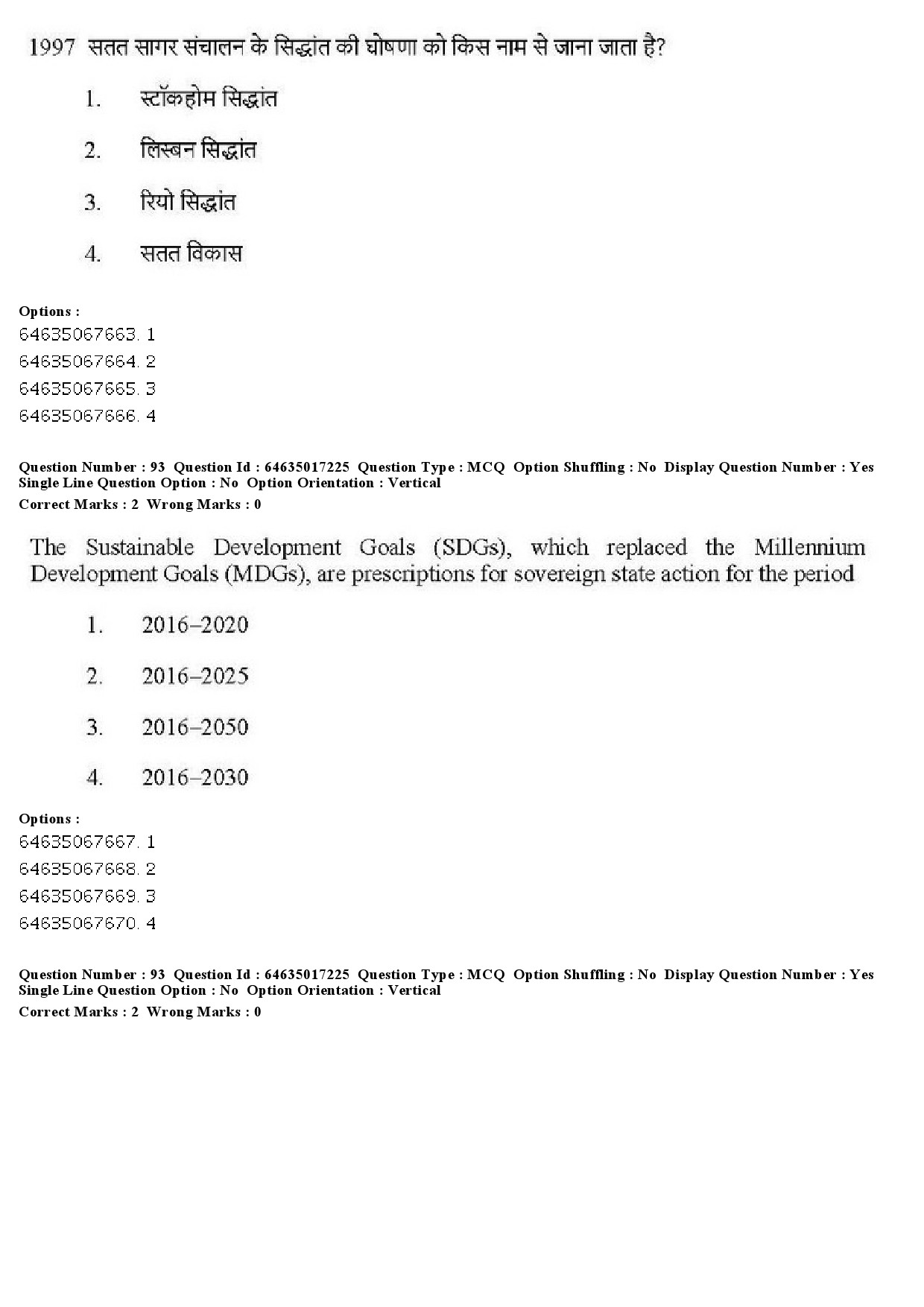 UGC NET Political Science Question Paper June 2019 94