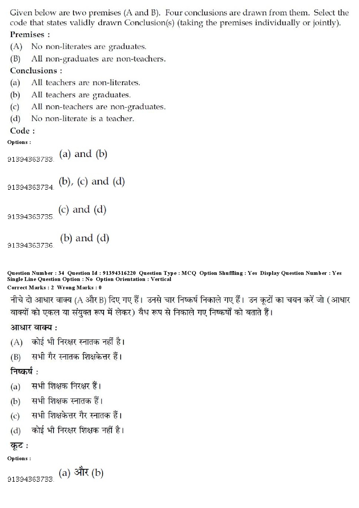 UGC NET Population Studies Question Paper December 2018 29