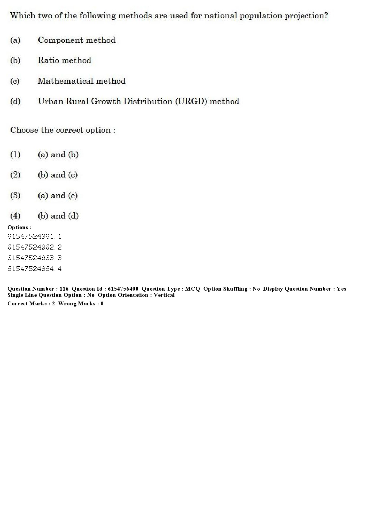 UGC NET Population Studies Question Paper December 2019 103