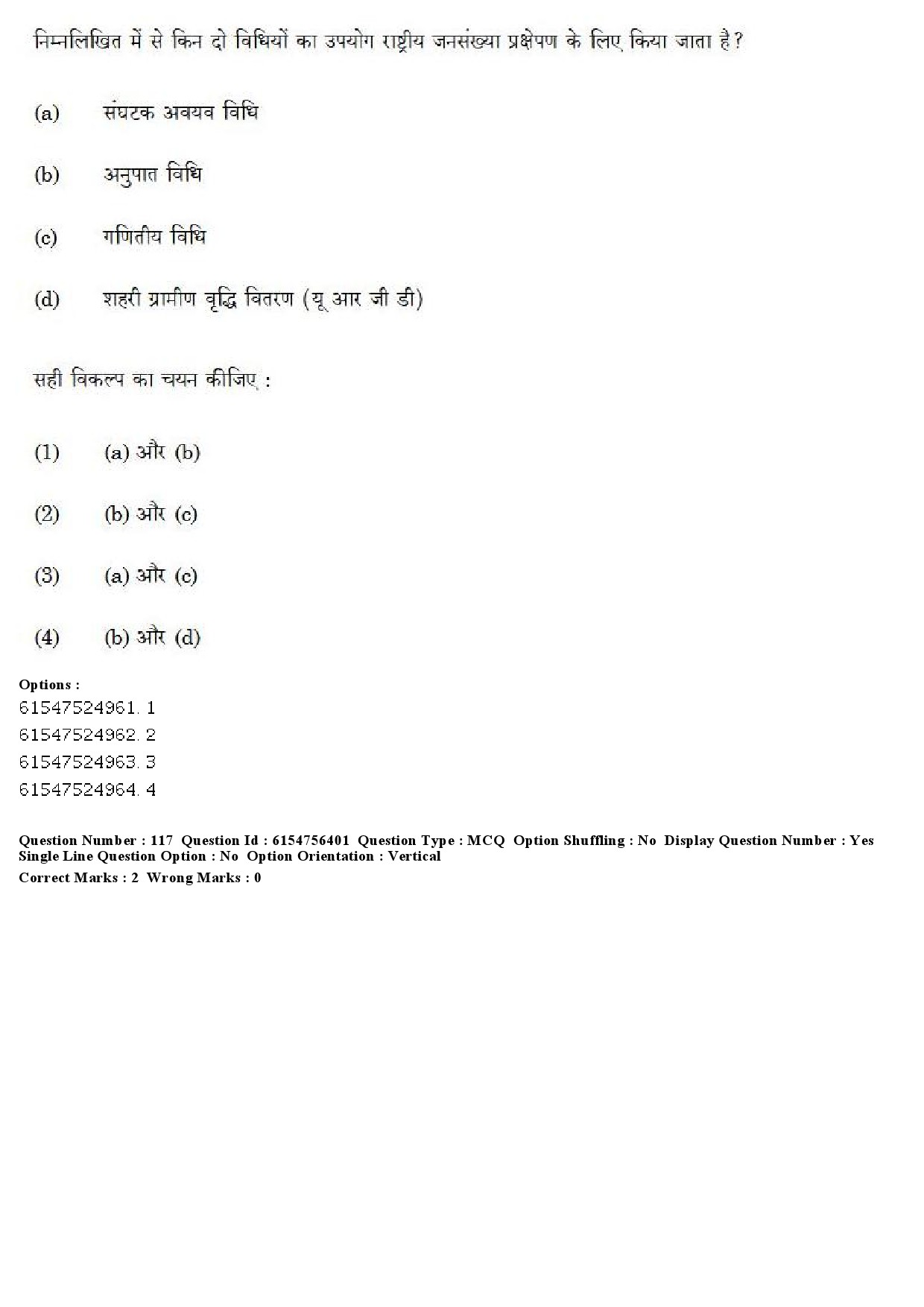 UGC NET Population Studies Question Paper December 2019 104