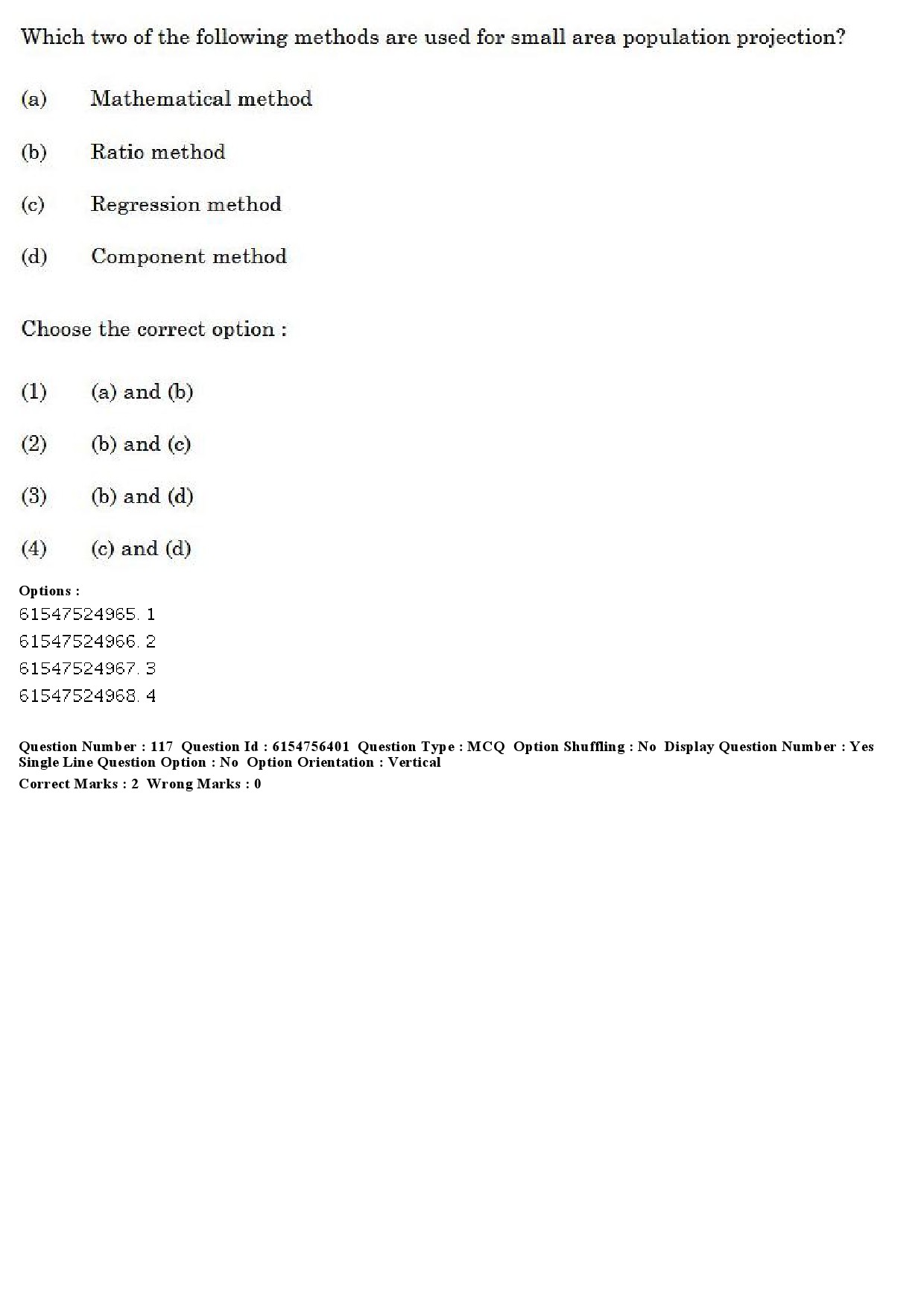 UGC NET Population Studies Question Paper December 2019 105