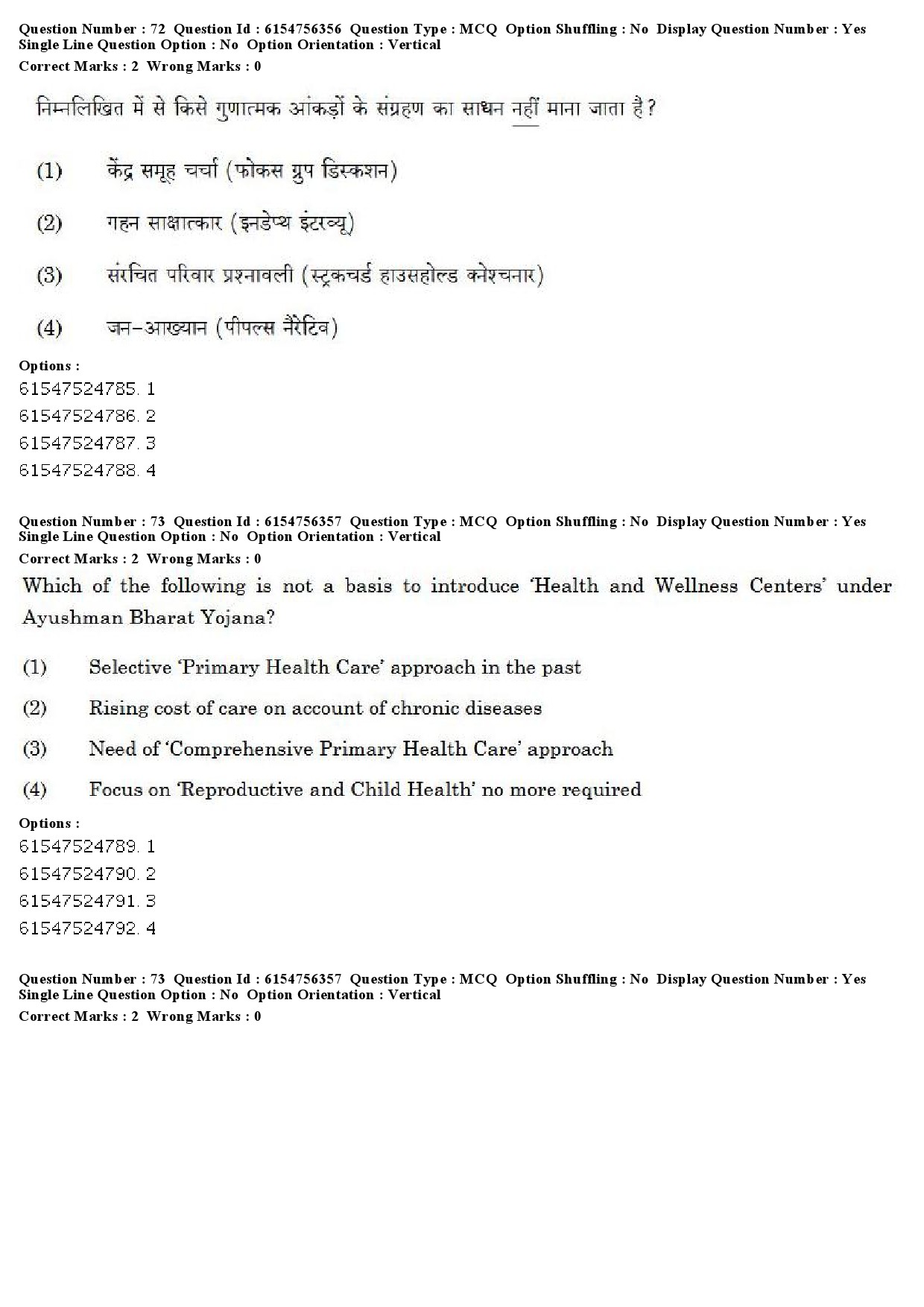 UGC NET Population Studies Question Paper December 2019 62