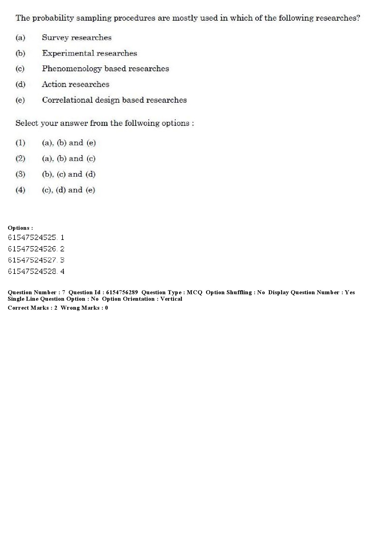 UGC NET Population Studies Question Paper December 2019 8