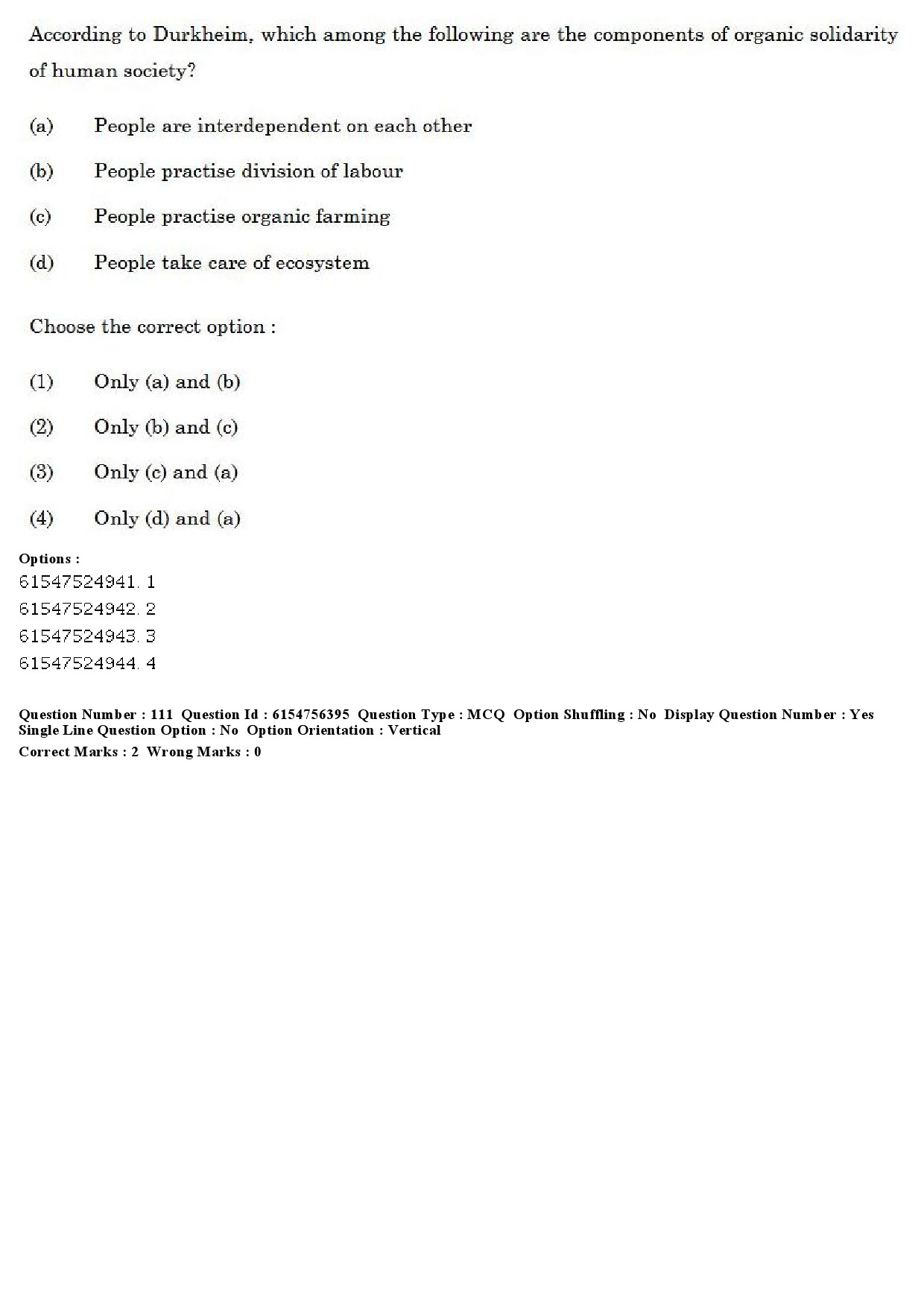 UGC NET Population Studies Question Paper December 2019 93