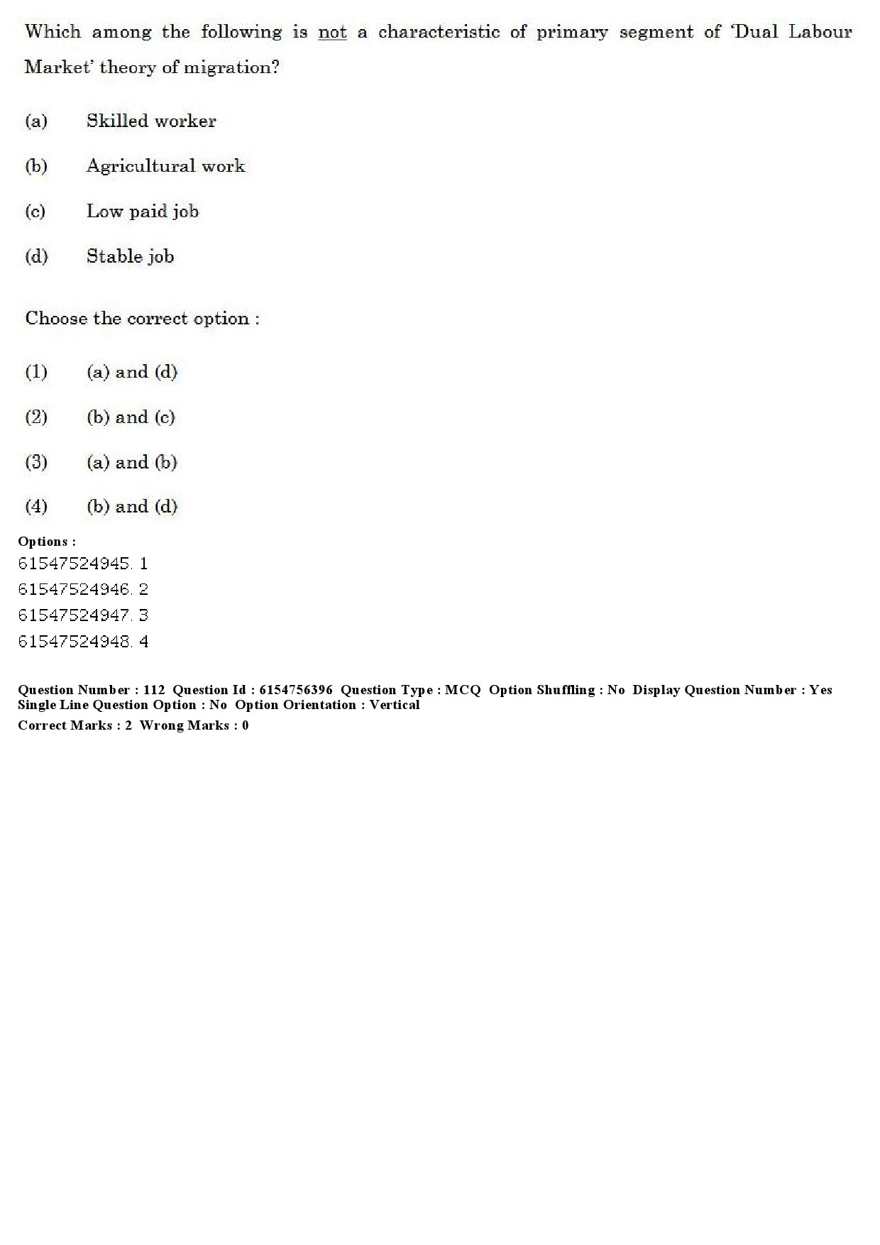 UGC NET Population Studies Question Paper December 2019 95