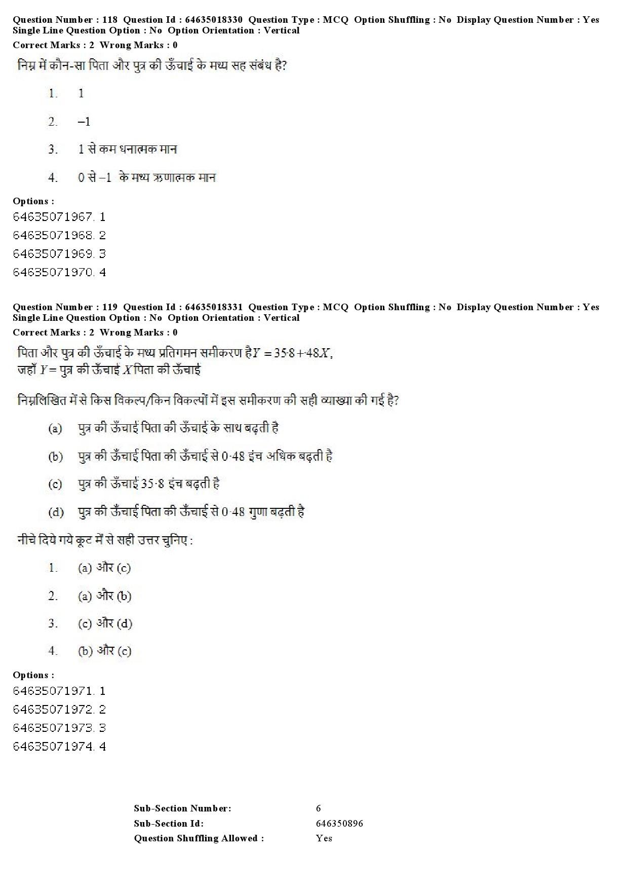 UGC NET Population Studies Question Paper June 2019 101