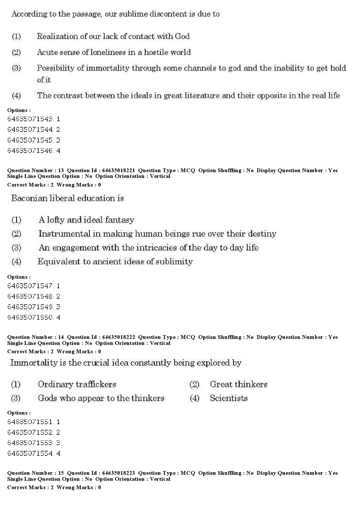 UGC NET Population Studies Question Paper June 2019 12