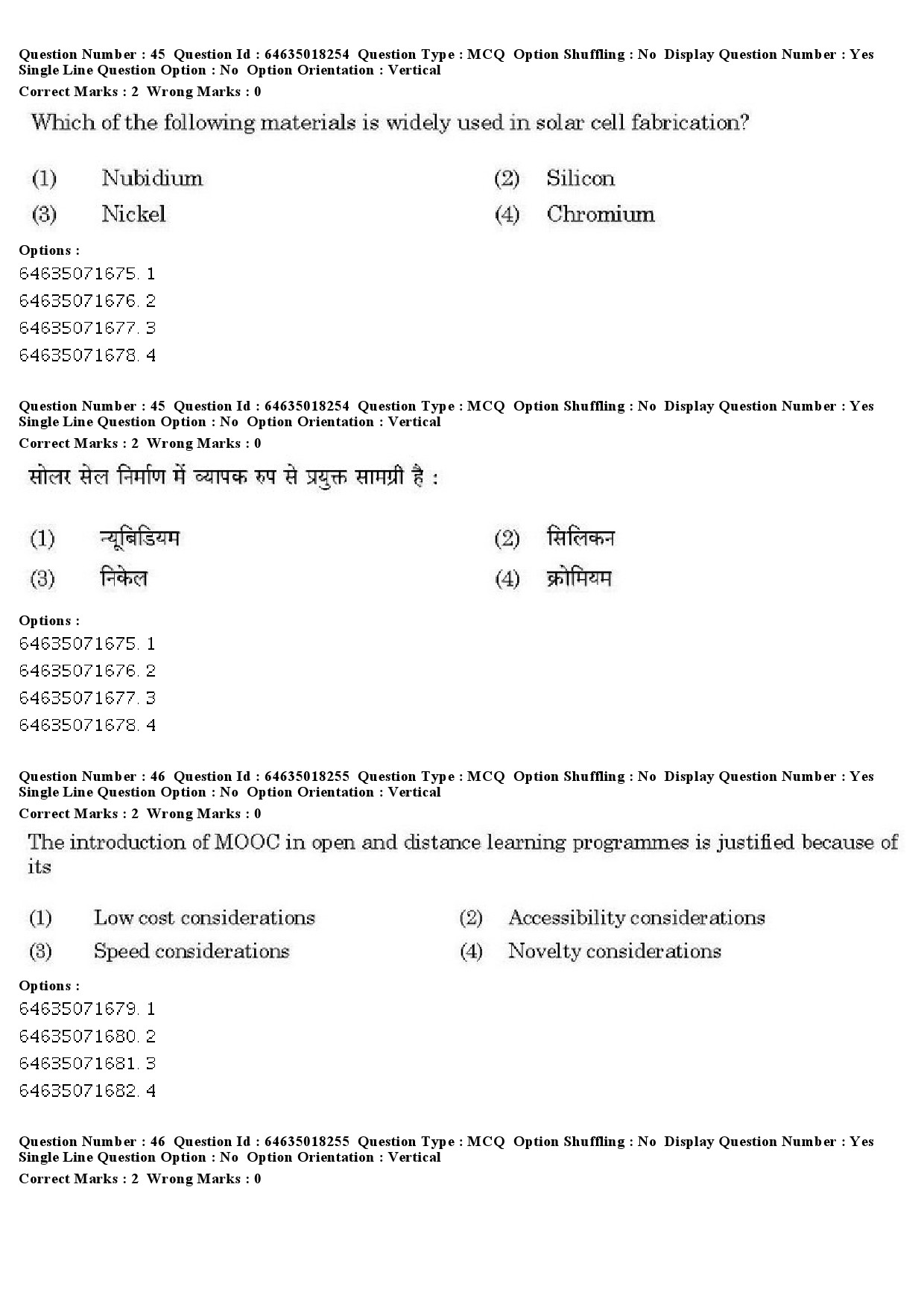 UGC NET Population Studies Question Paper June 2019 35