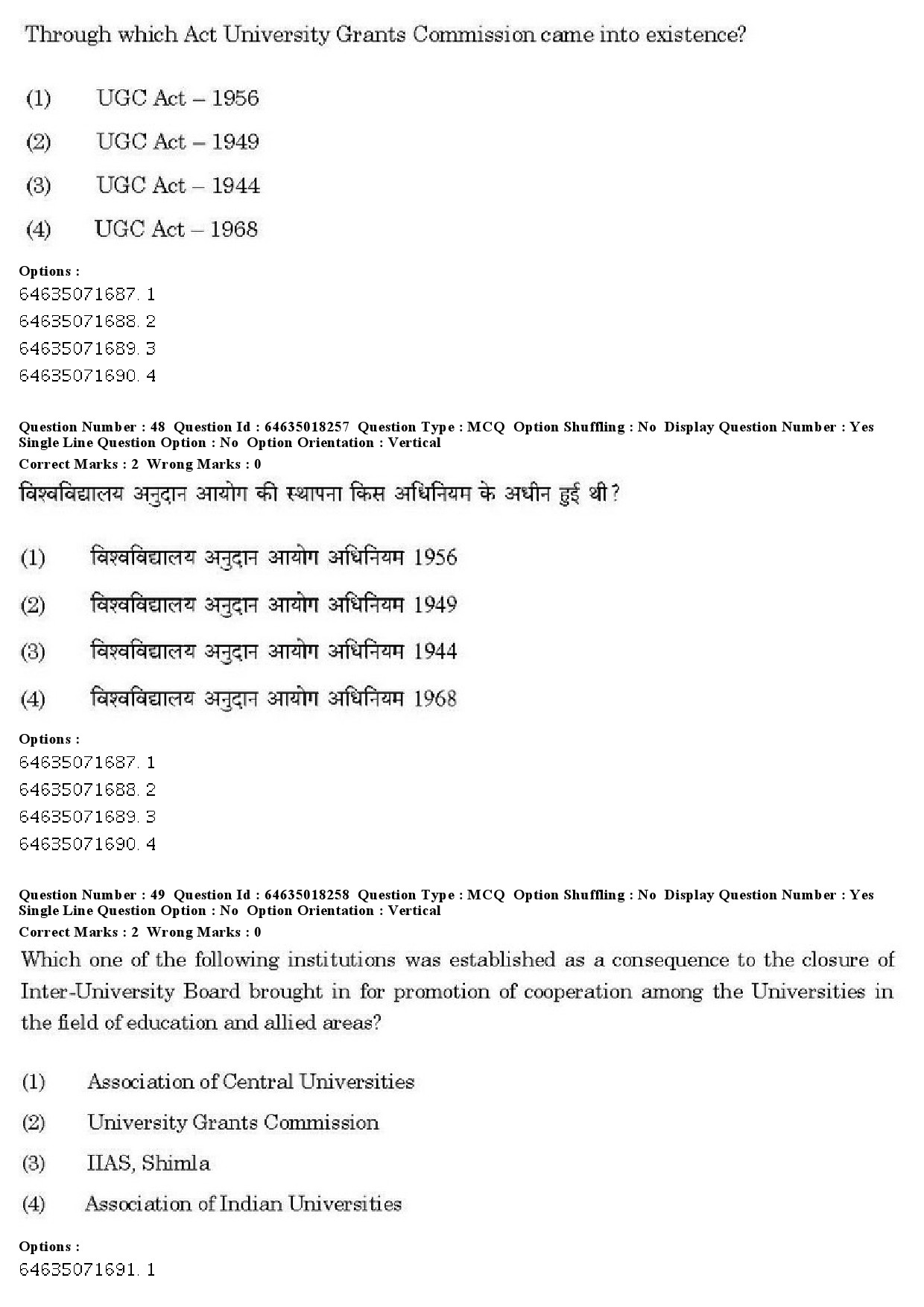 UGC NET Population Studies Question Paper June 2019 37