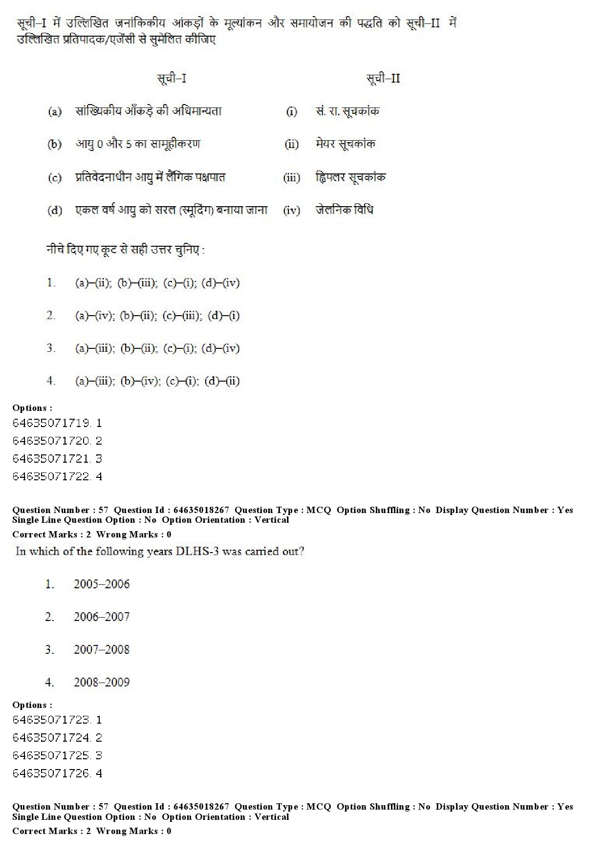 UGC NET Population Studies Question Paper June 2019 46