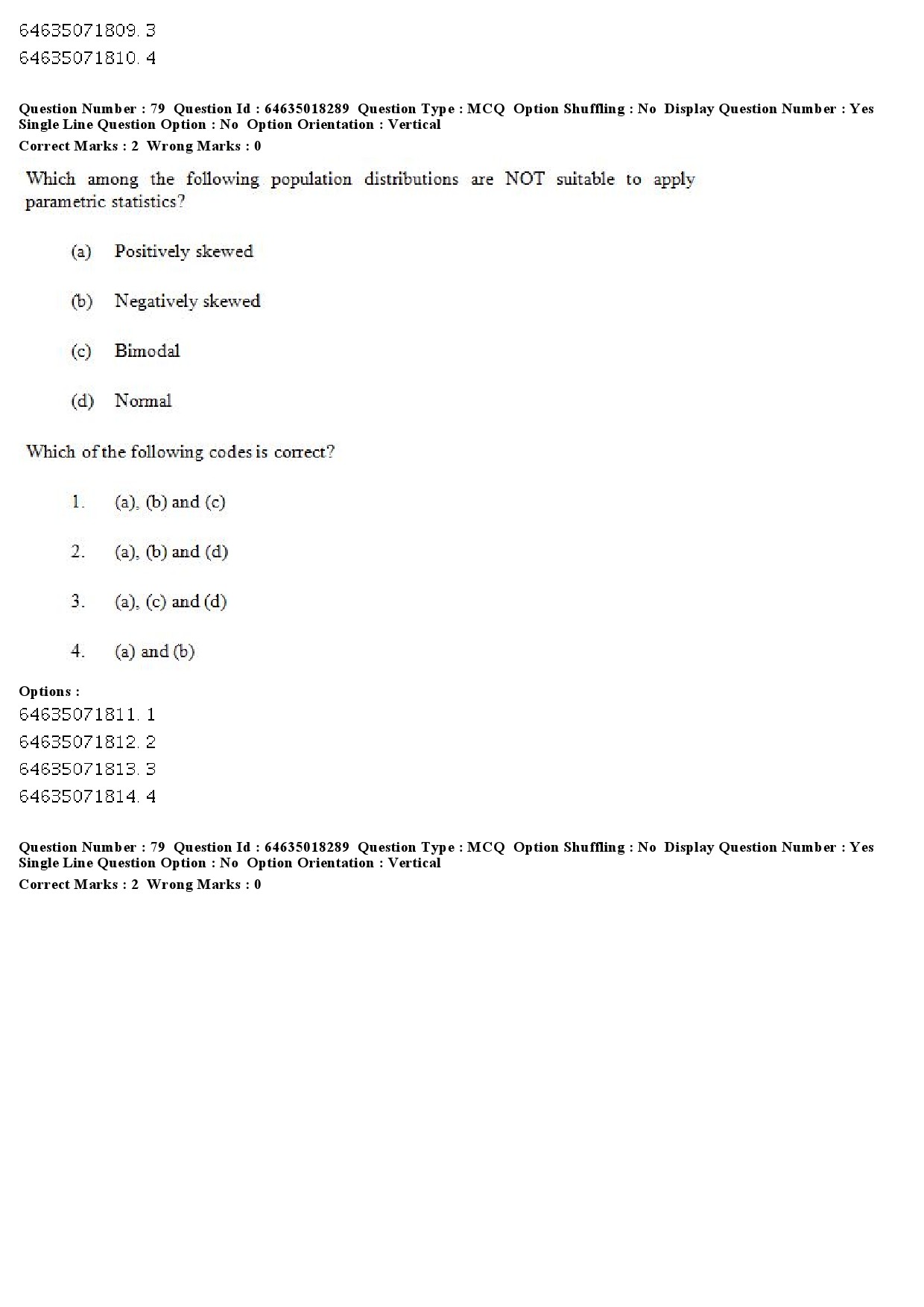 UGC NET Population Studies Question Paper June 2019 64