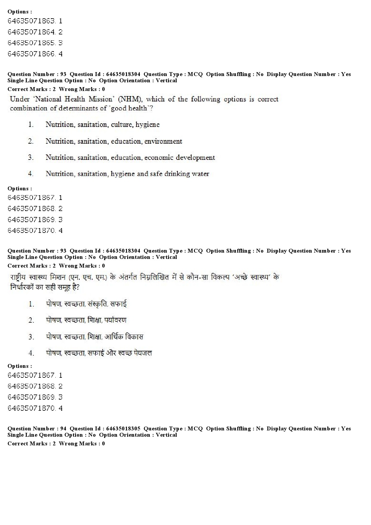 UGC NET Population Studies Question Paper June 2019 78