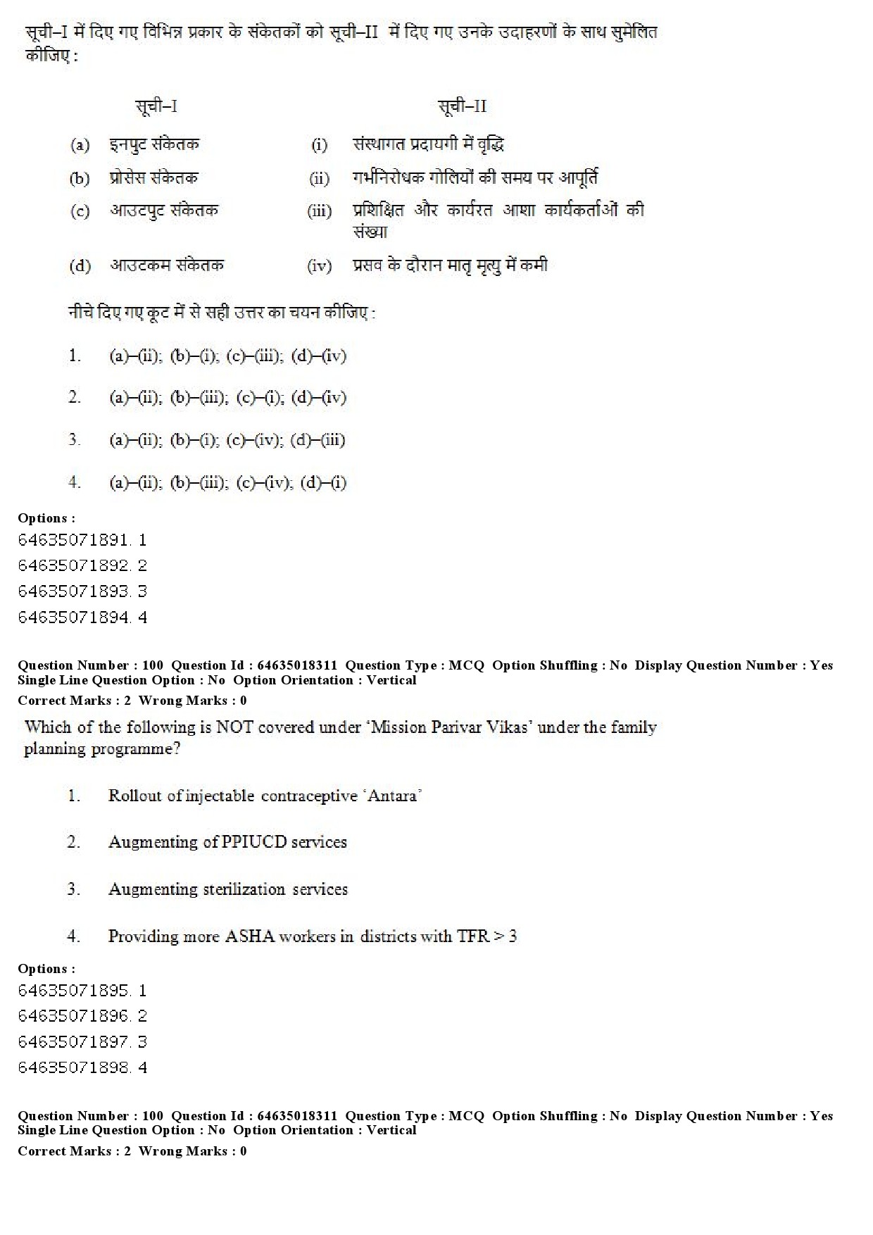 UGC NET Population Studies Question Paper June 2019 85