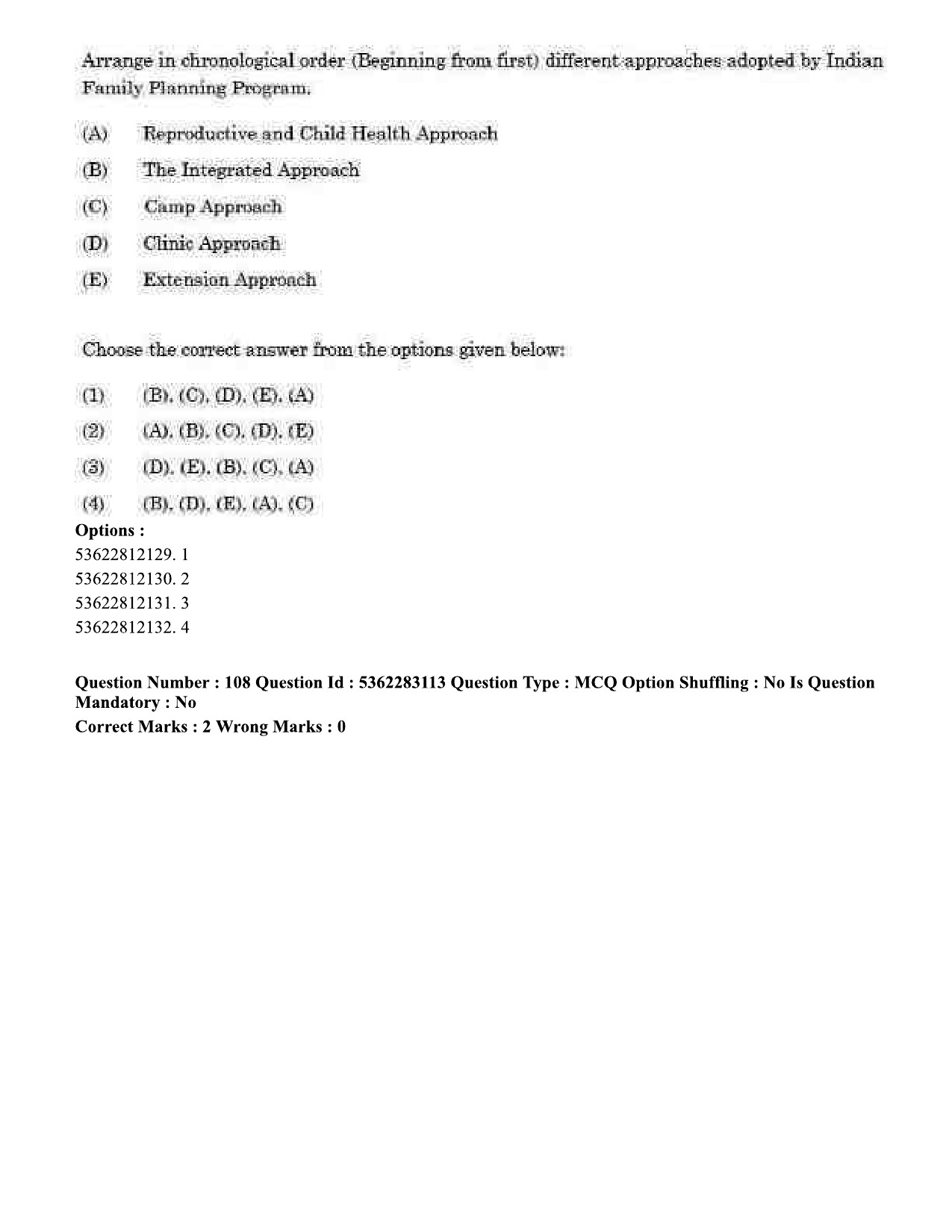 UGC NET Population Studies Question Paper September 2020 104