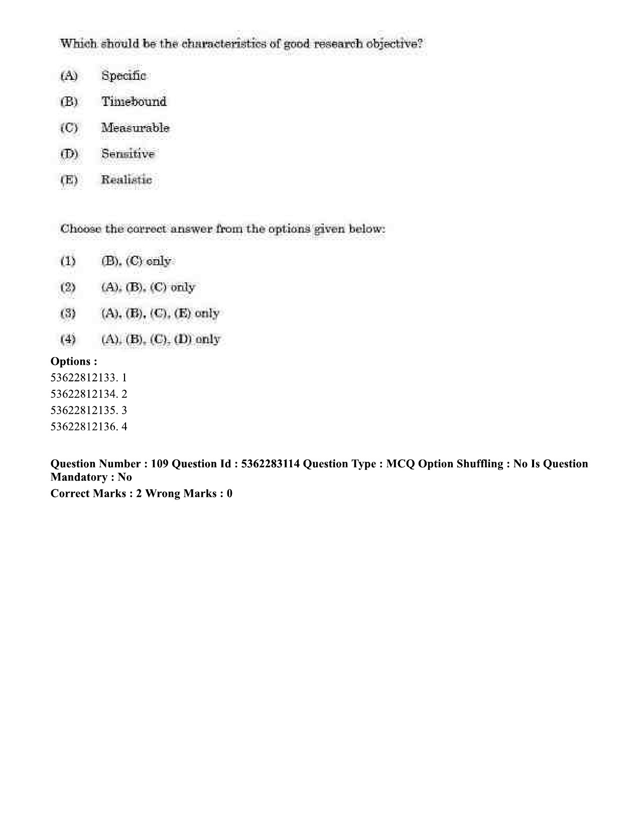 UGC NET Population Studies Question Paper September 2020 106