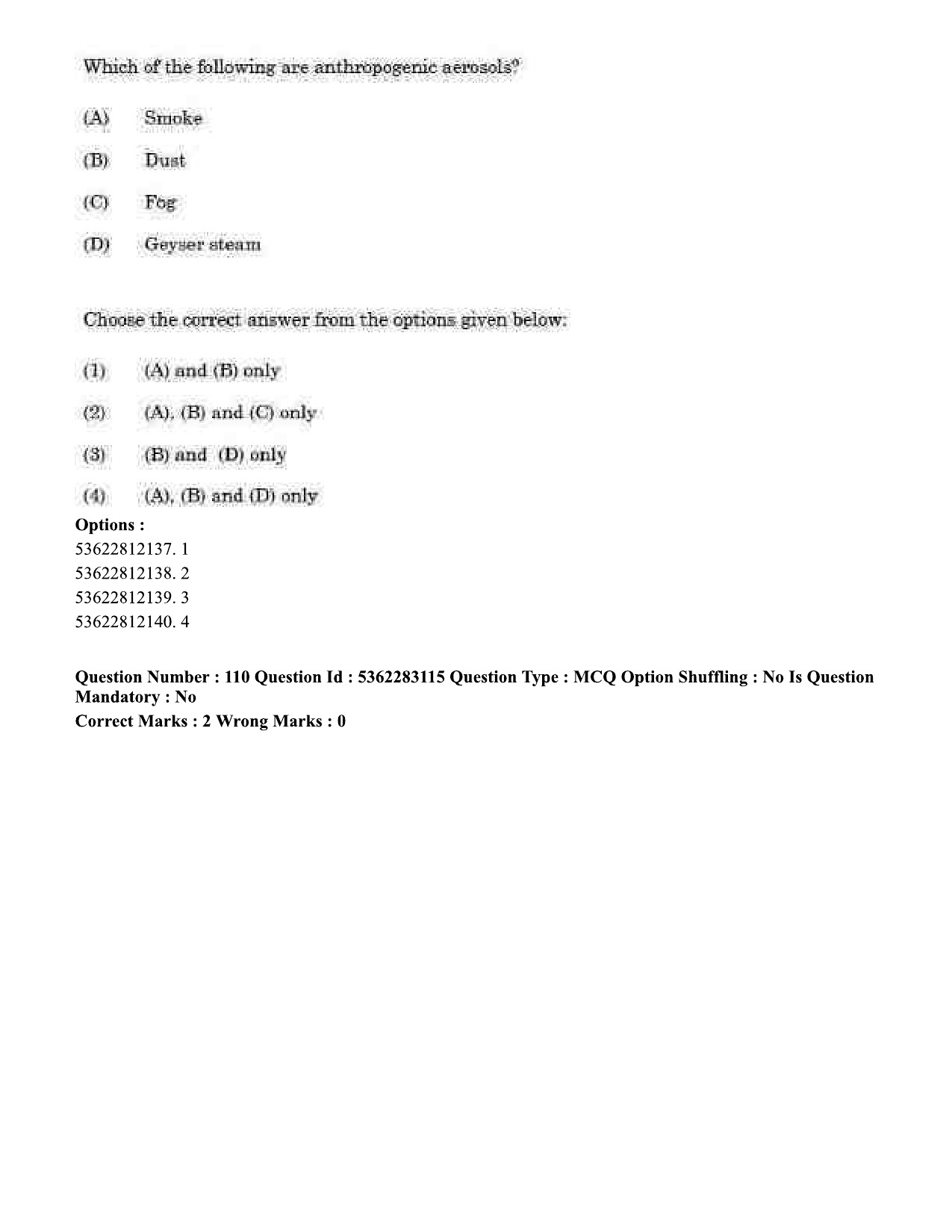 UGC NET Population Studies Question Paper September 2020 108