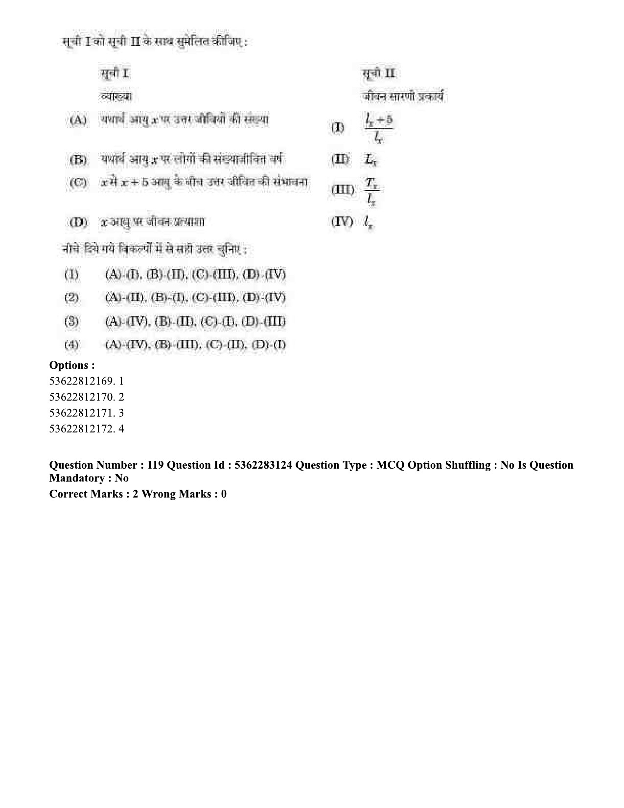 UGC NET Population Studies Question Paper September 2020 125