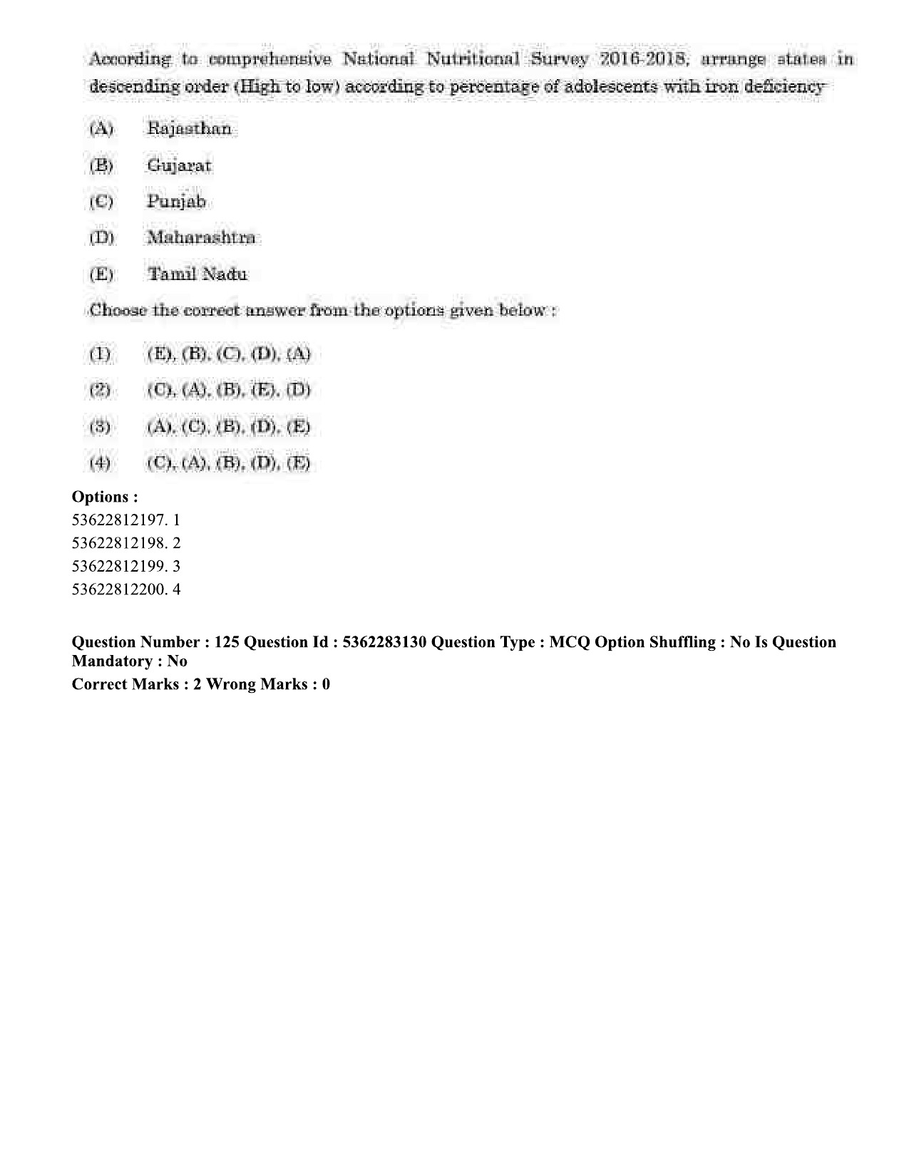 UGC NET Population Studies Question Paper September 2020 135