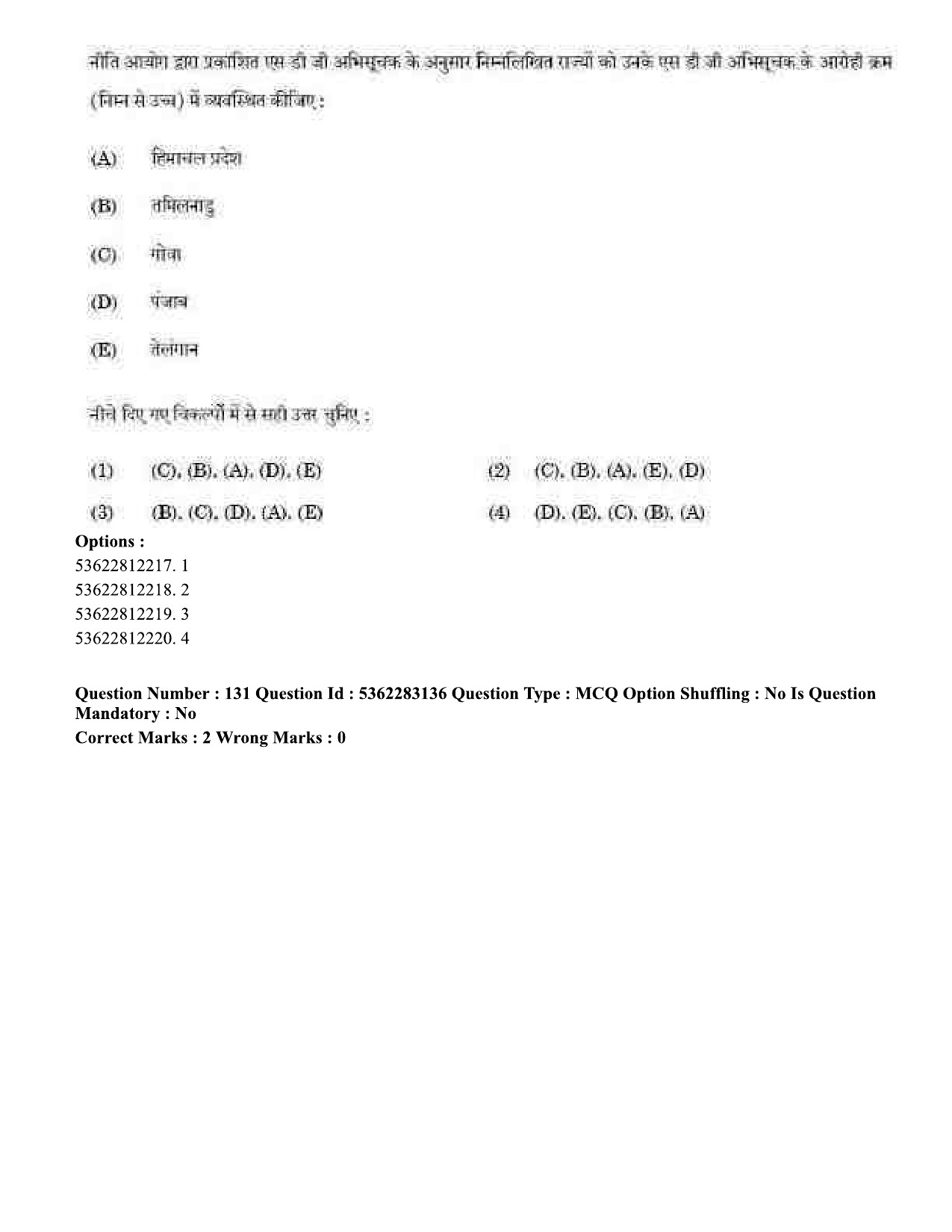 UGC NET Population Studies Question Paper September 2020 143