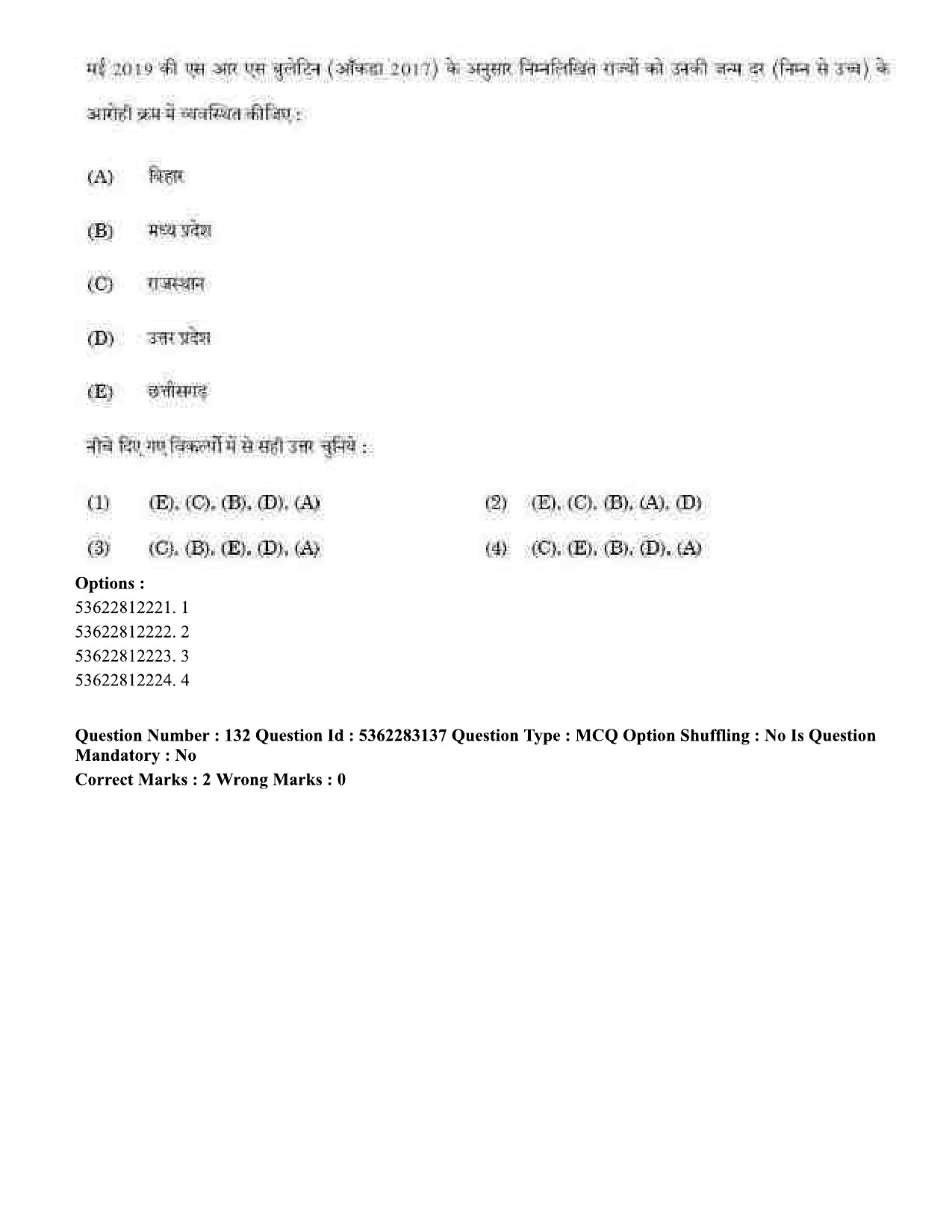 UGC NET Population Studies Question Paper September 2020 145