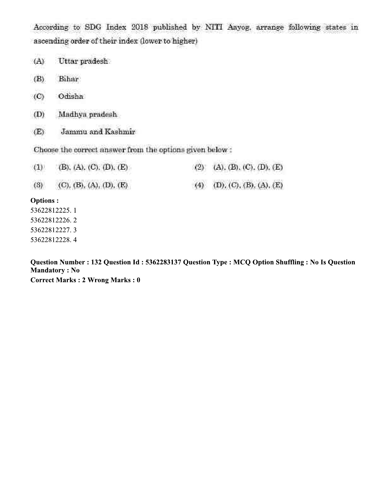 UGC NET Population Studies Question Paper September 2020 146