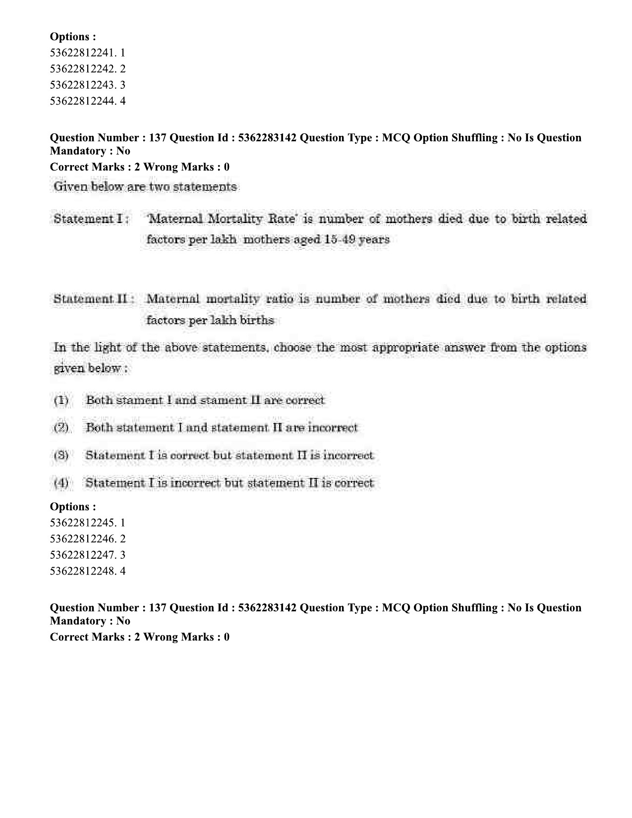 UGC NET Population Studies Question Paper September 2020 153