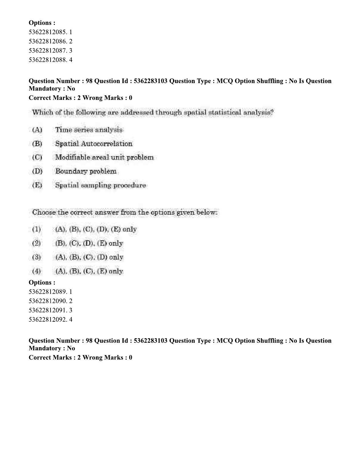 UGC NET Population Studies Question Paper September 2020 84