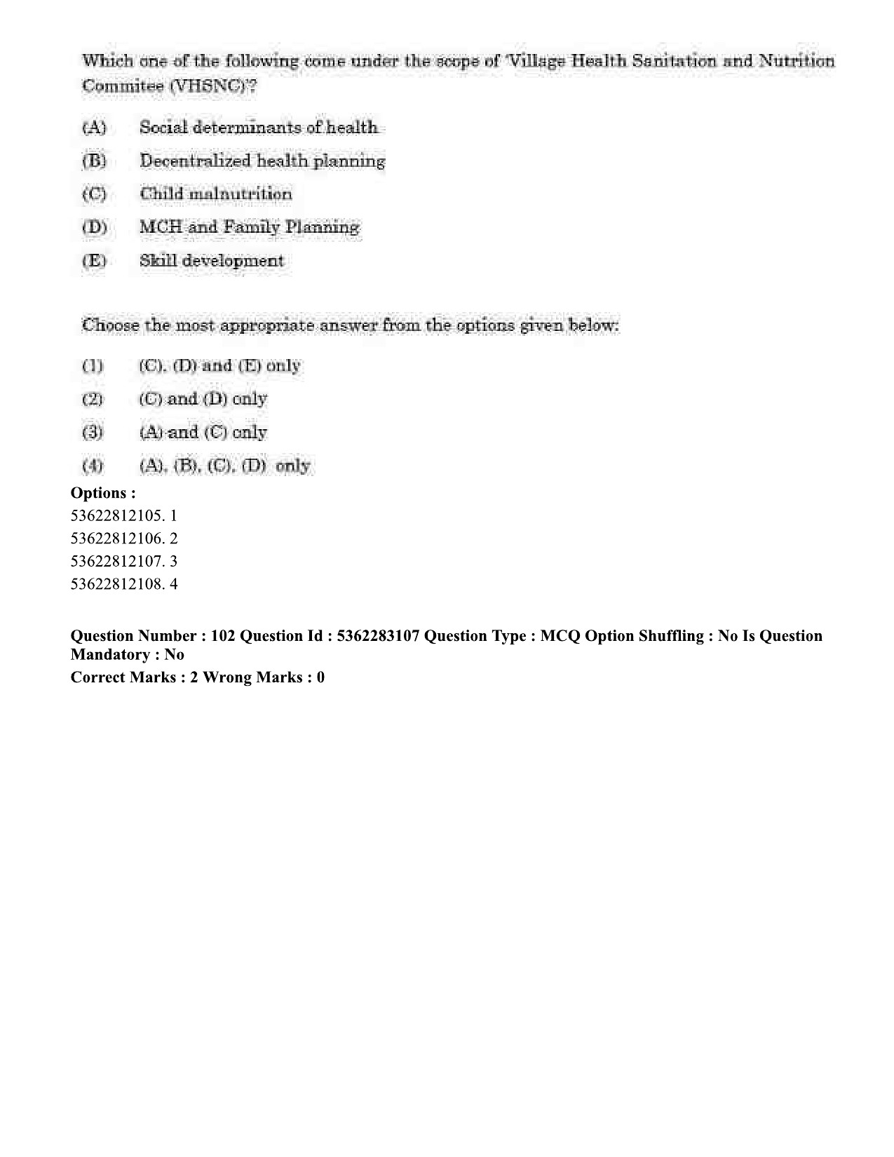 UGC NET Population Studies Question Paper September 2020 92