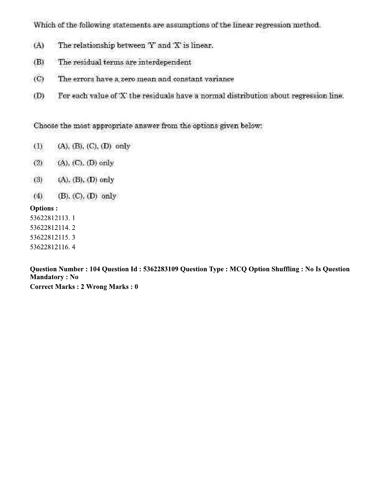 UGC NET Population Studies Question Paper September 2020 96