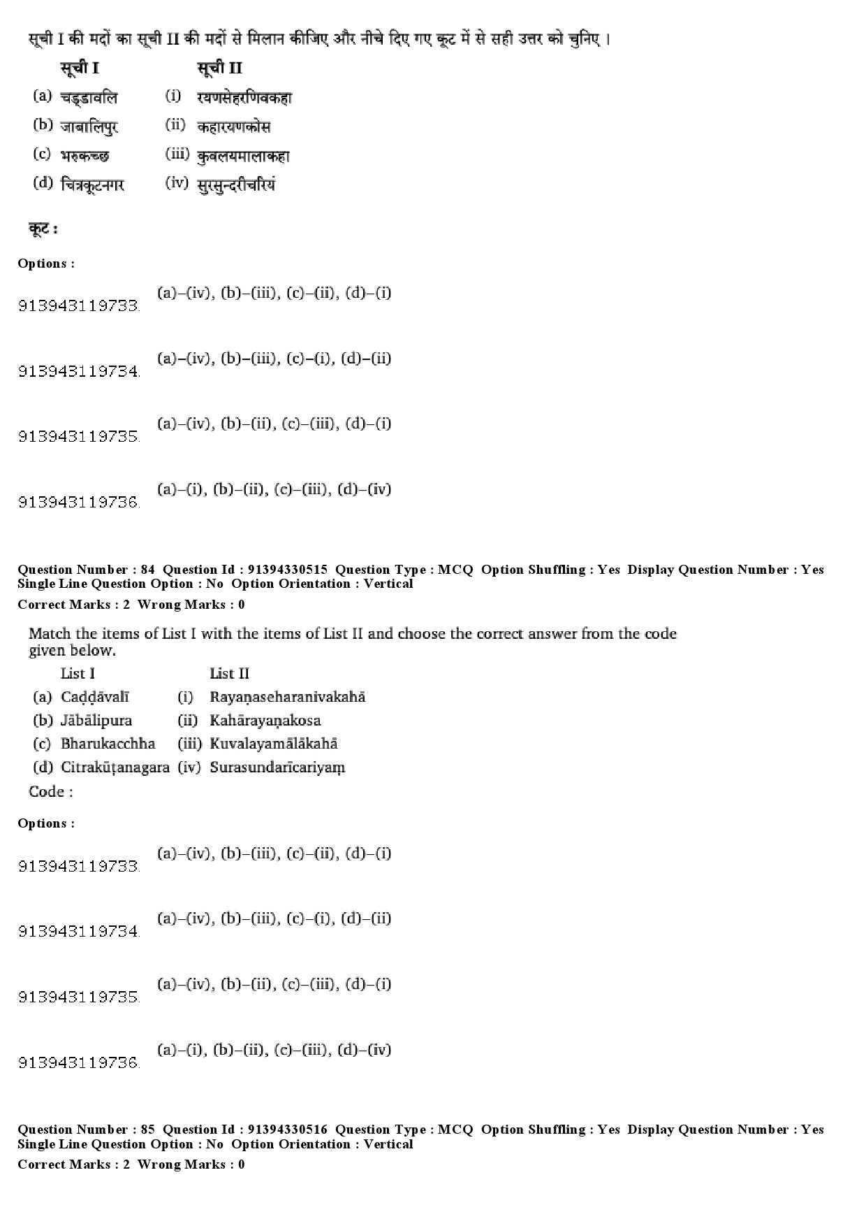 UGC NET Prakrit Question Paper December 2018 71