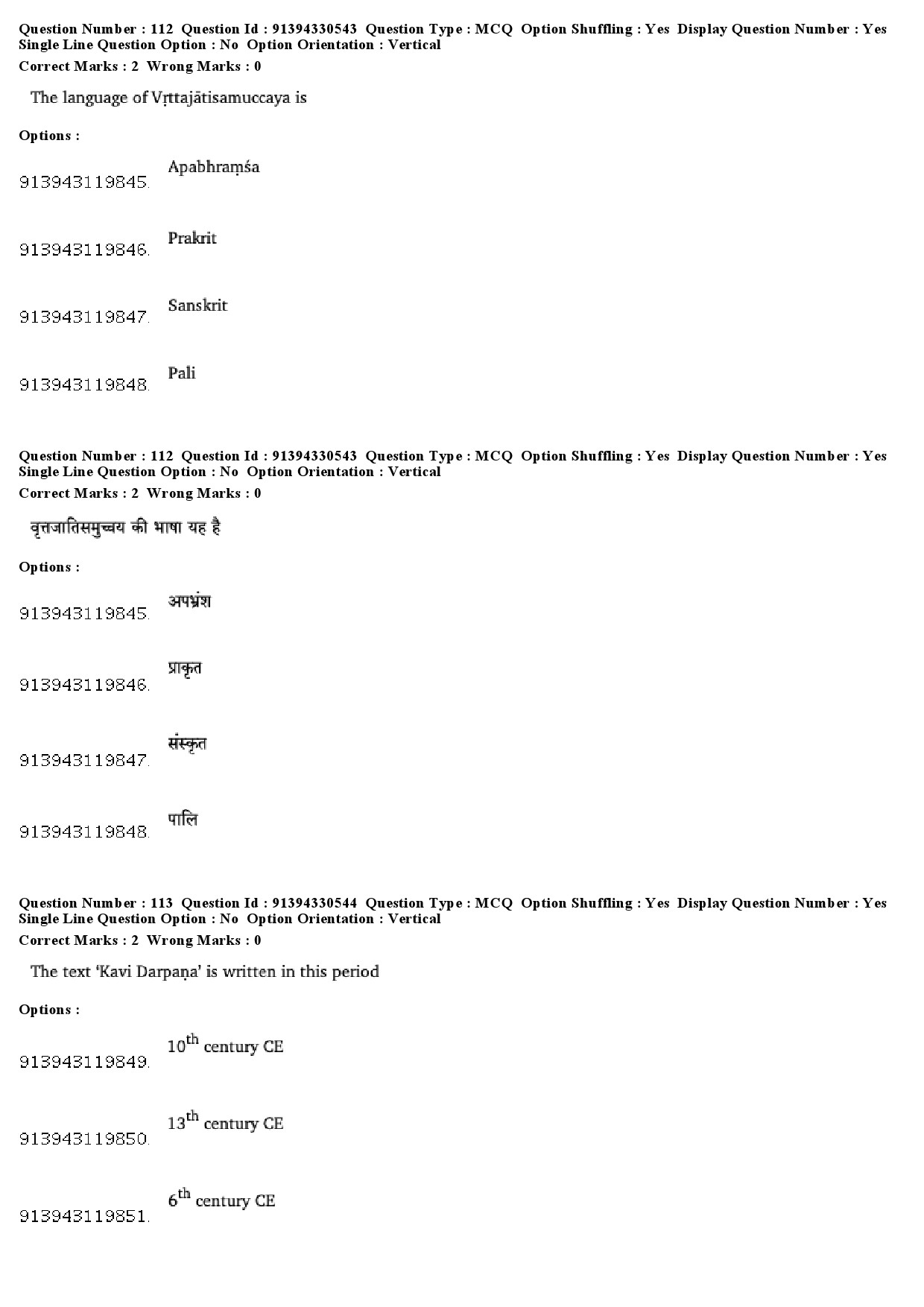 UGC NET Prakrit Question Paper December 2018 91