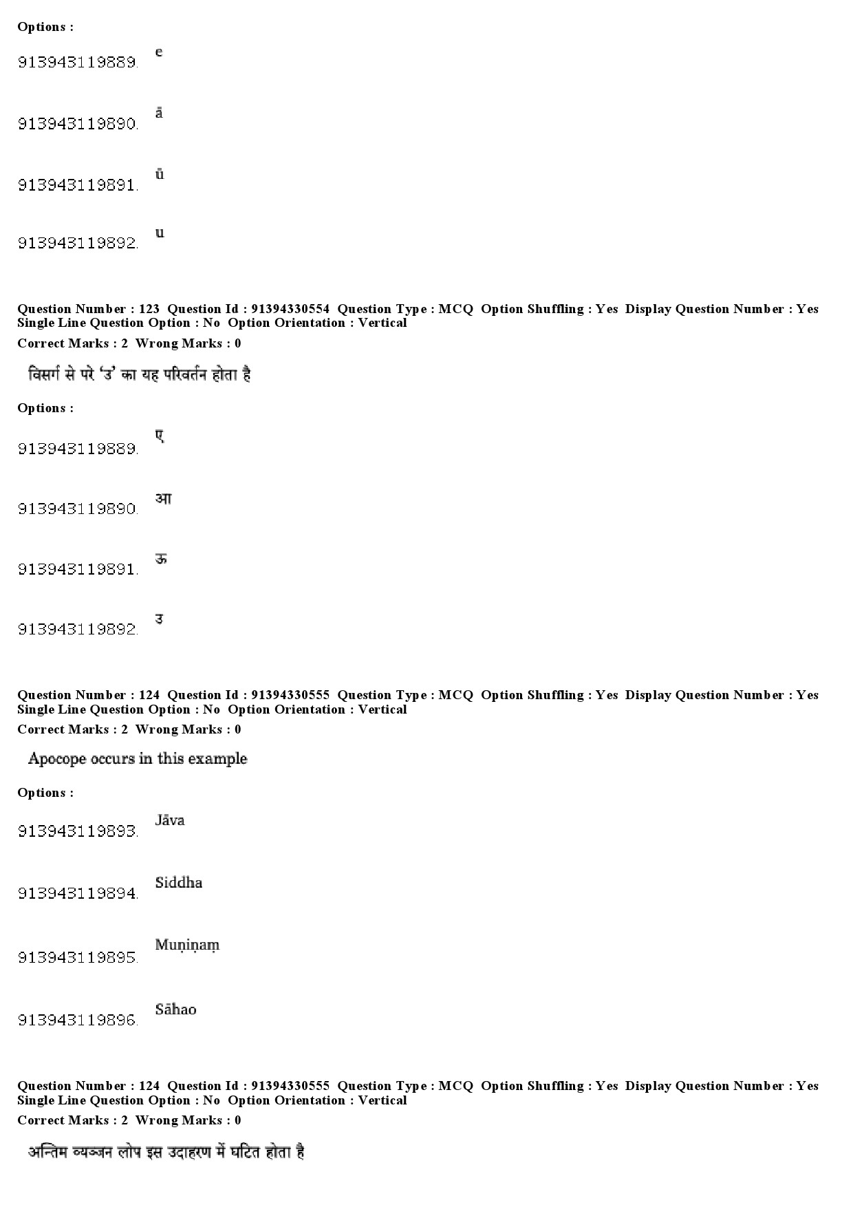 UGC NET Prakrit Question Paper December 2018 99