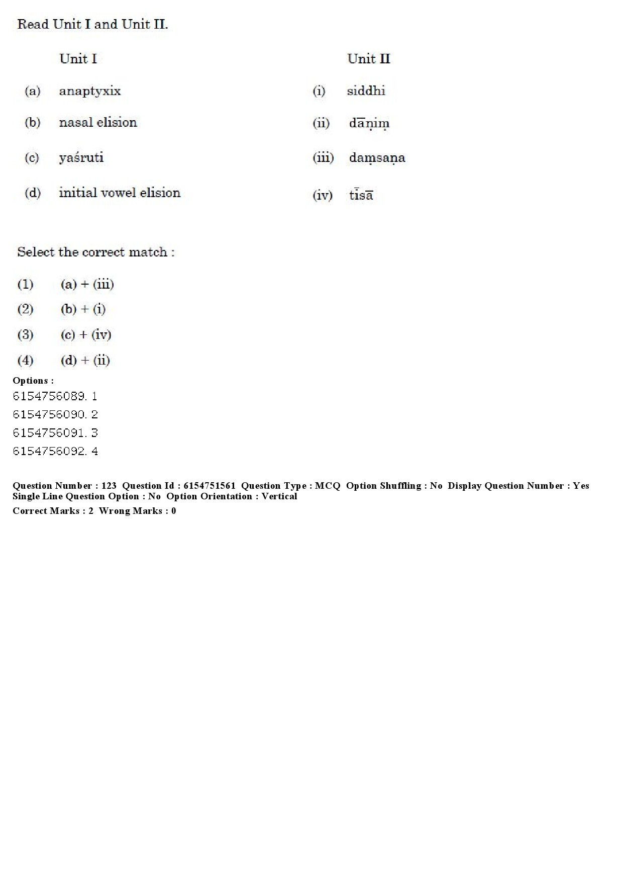 UGC NET Prakrit Question Paper December 2019 104