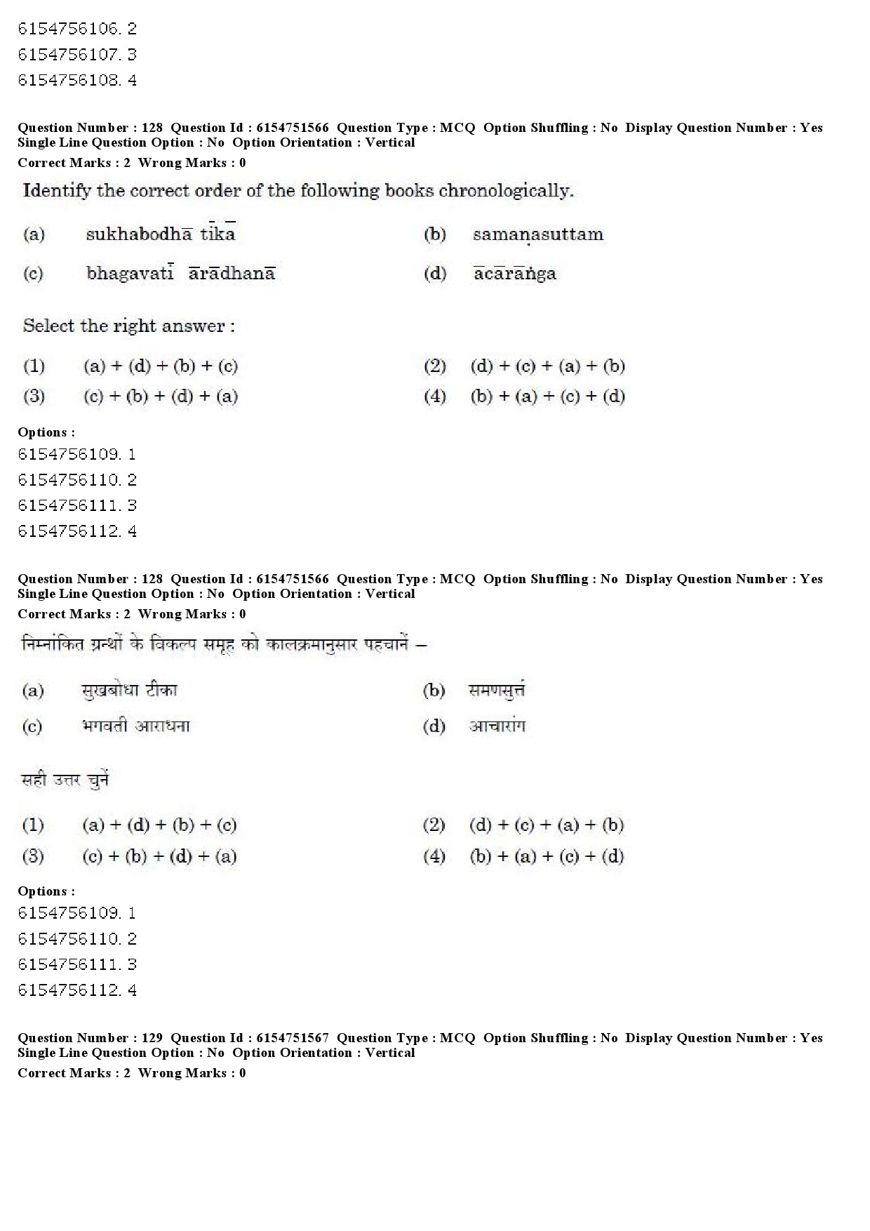 UGC NET Prakrit Question Paper December 2019 111