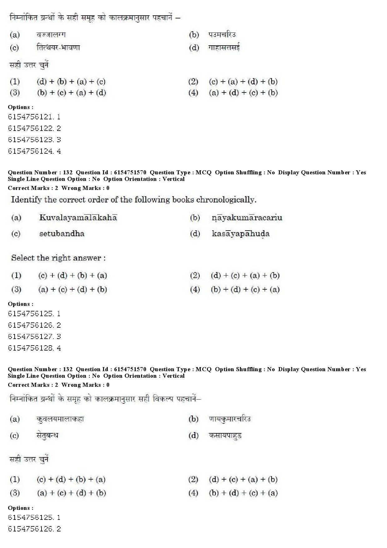 UGC NET Prakrit Question Paper December 2019 114