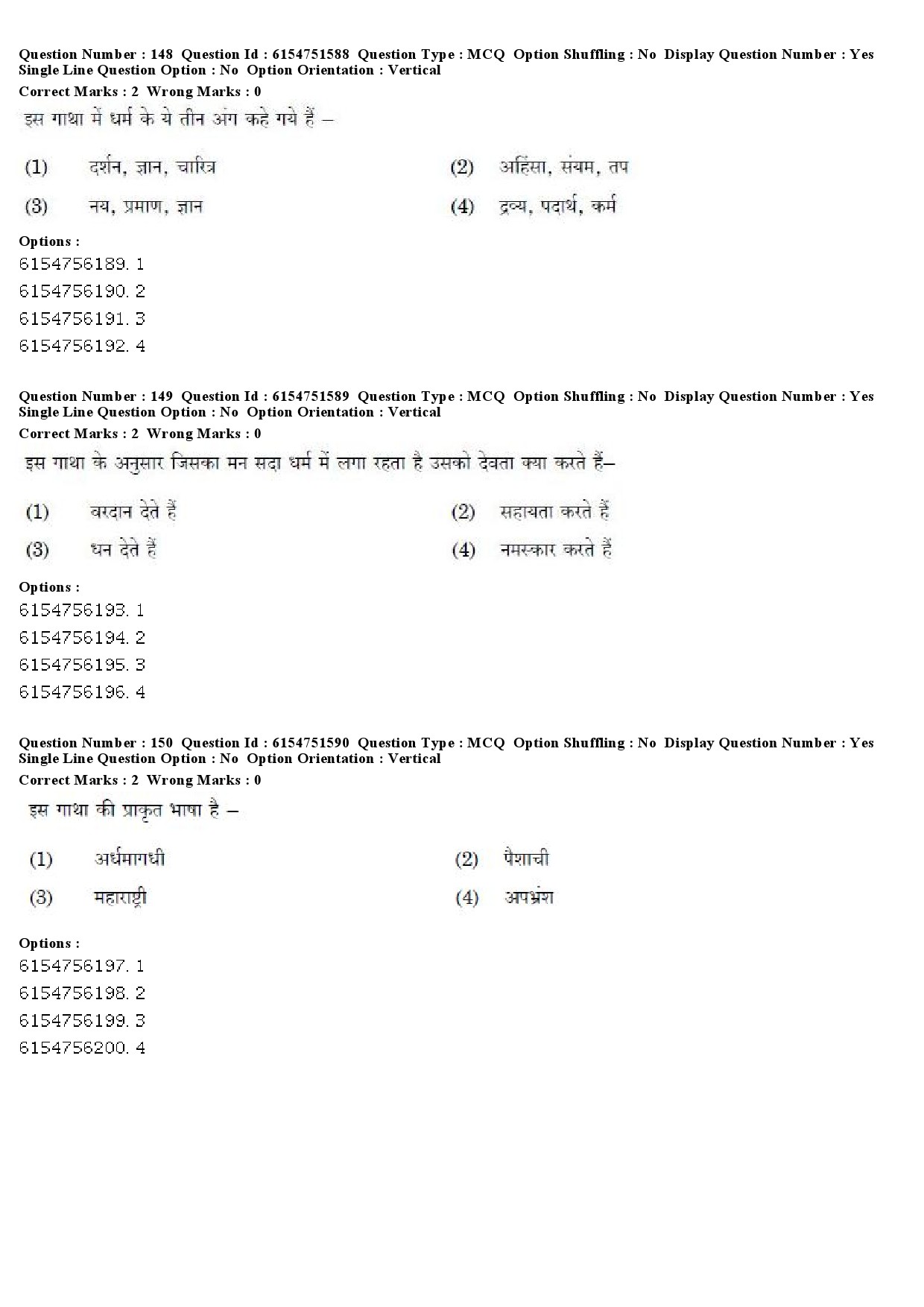 UGC NET Prakrit Question Paper December 2019 129