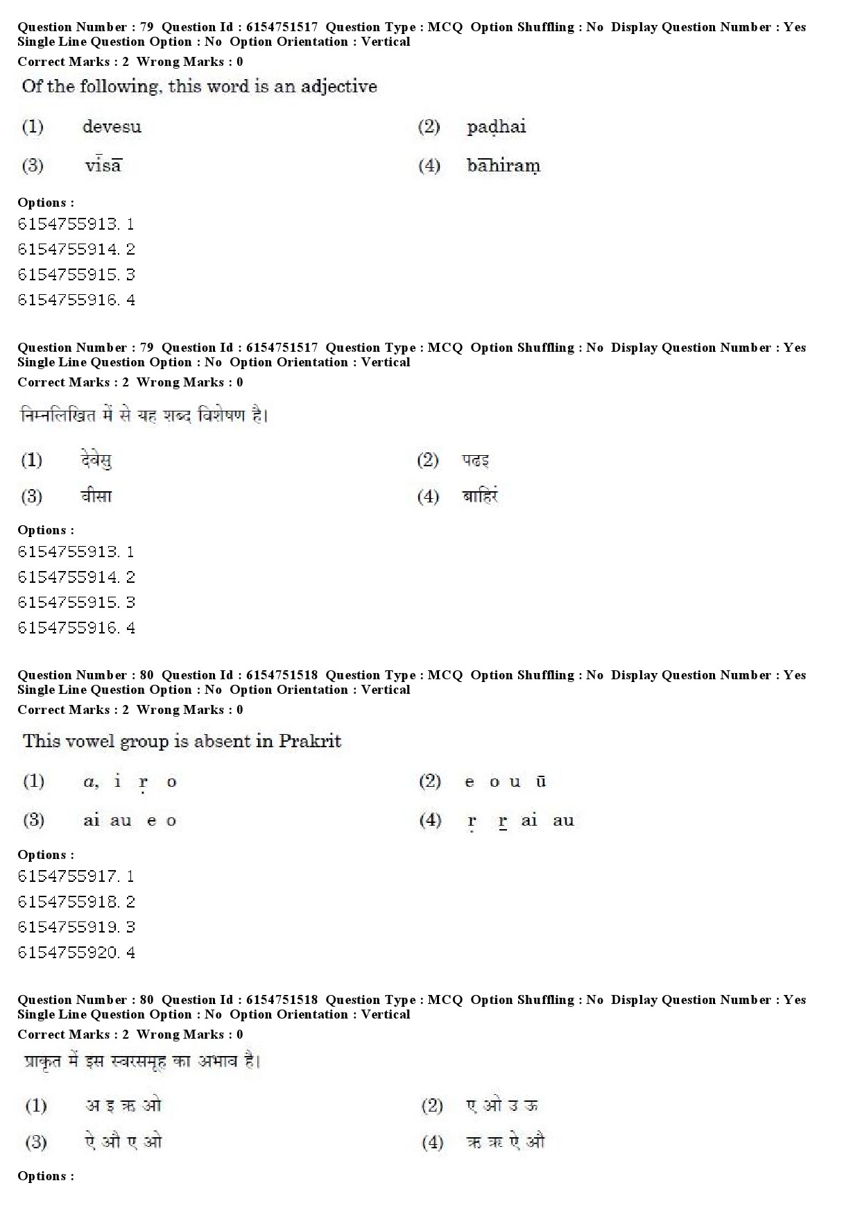 UGC NET Prakrit Question Paper December 2019 60