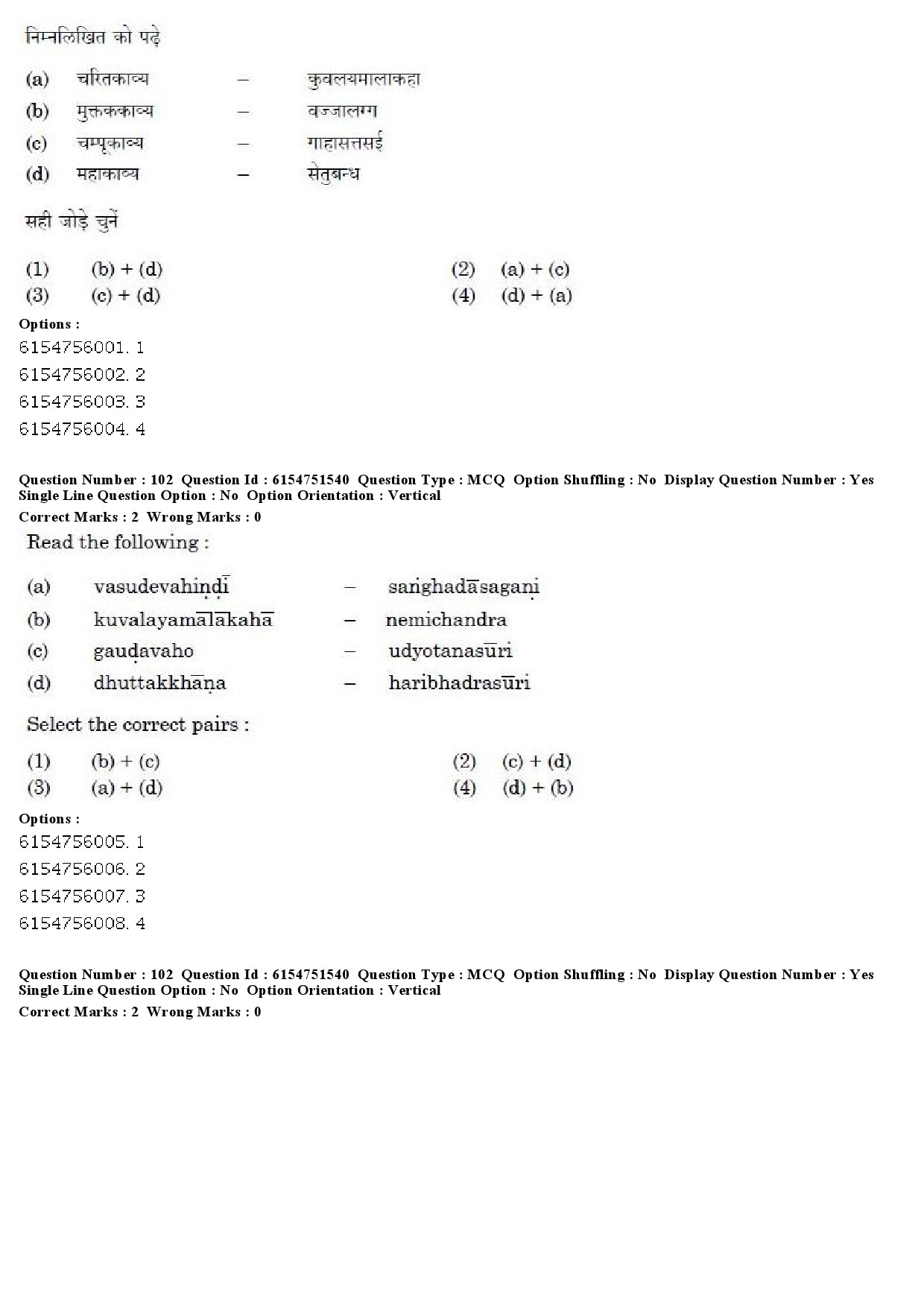 UGC NET Prakrit Question Paper December 2019 77