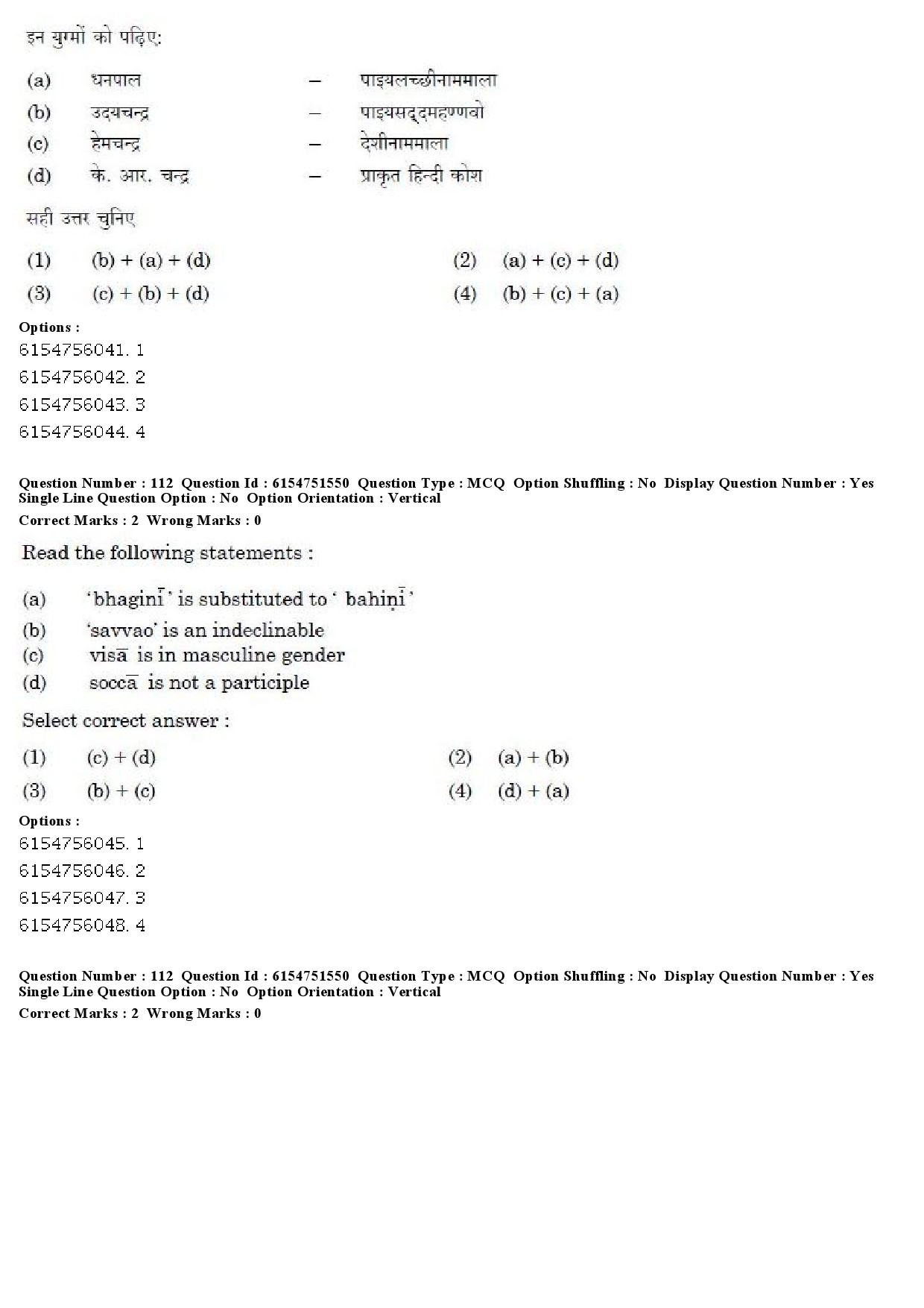 UGC NET Prakrit Question Paper December 2019 87