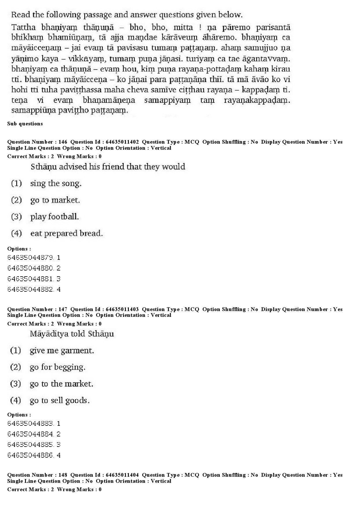 UGC NET Prakrit Question Paper June 2019 105