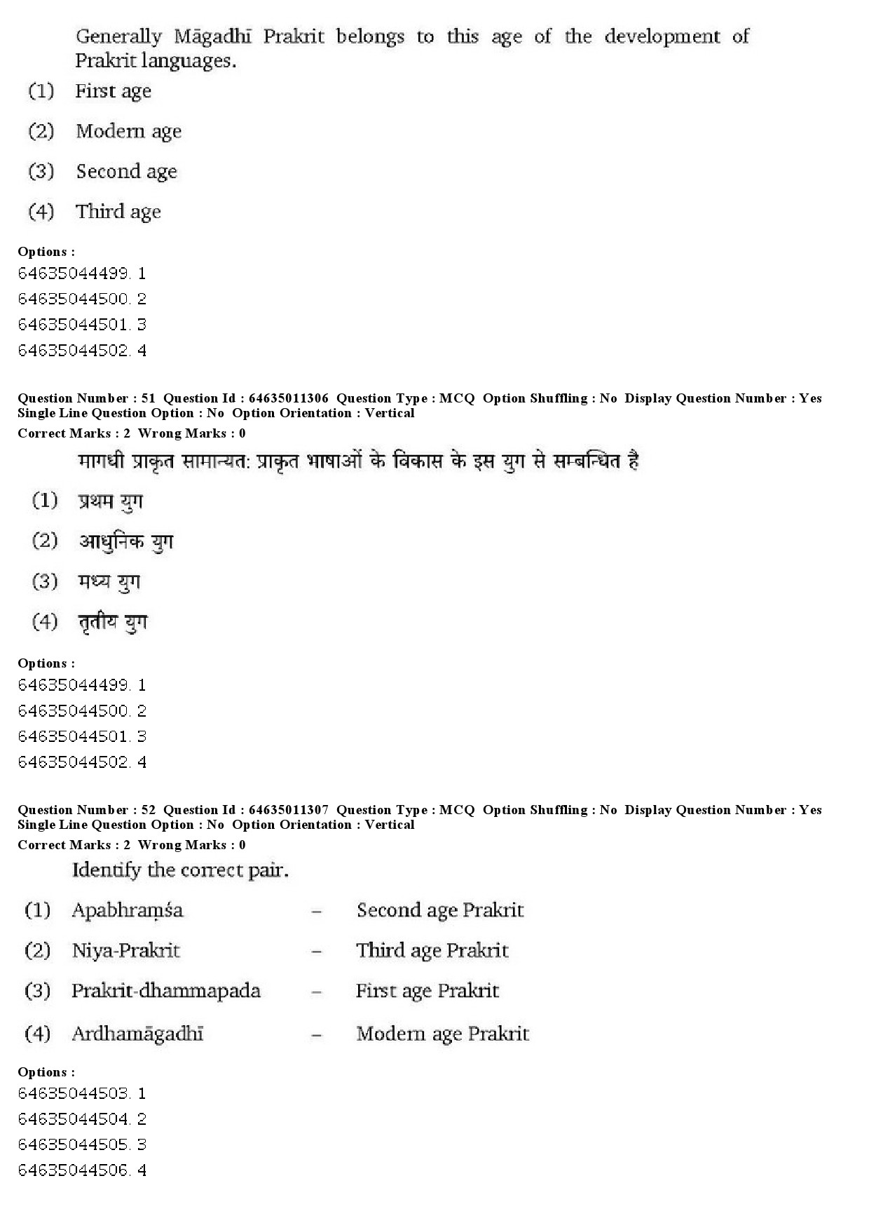 UGC NET Prakrit Question Paper June 2019 34