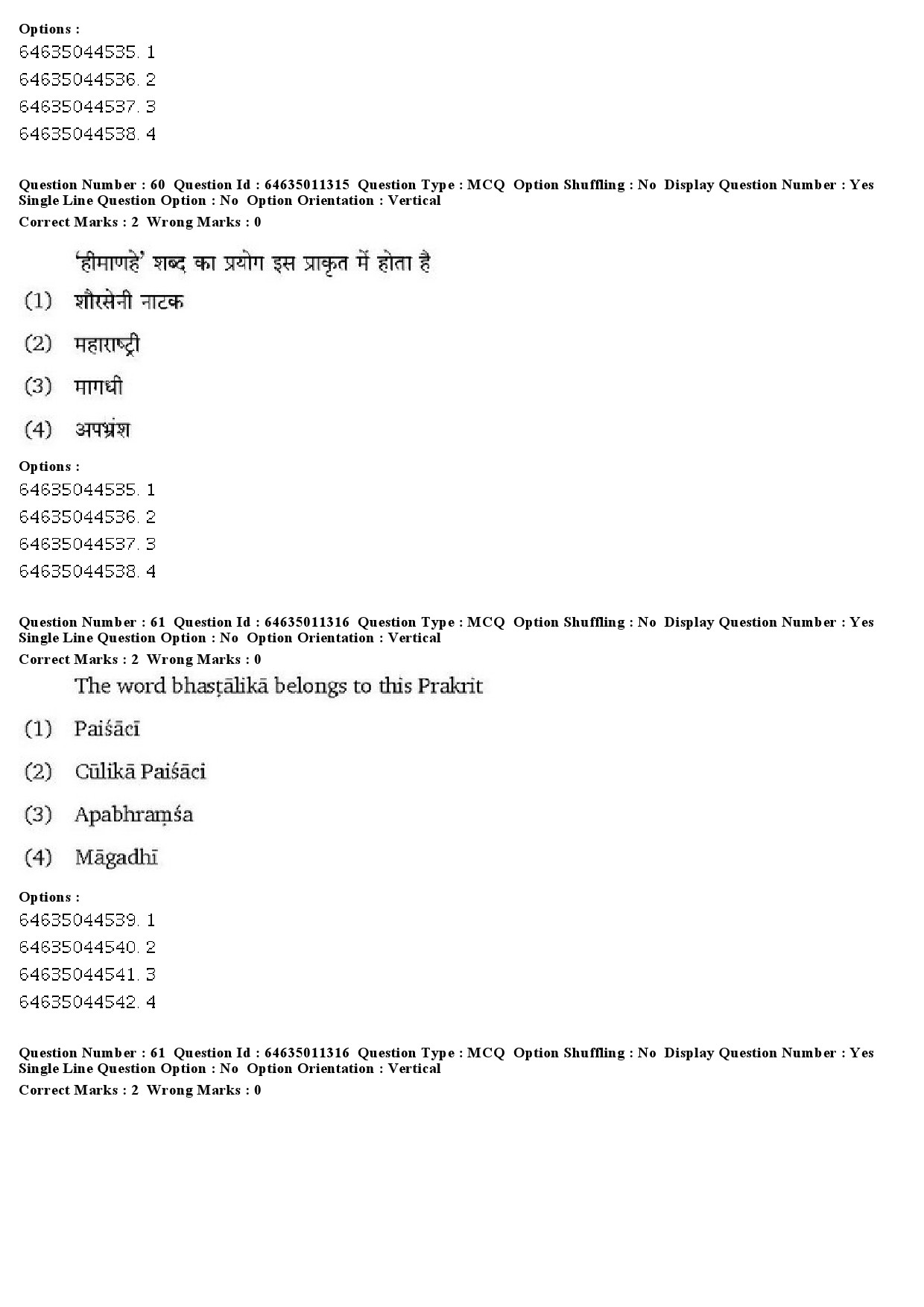 UGC NET Prakrit Question Paper June 2019 41