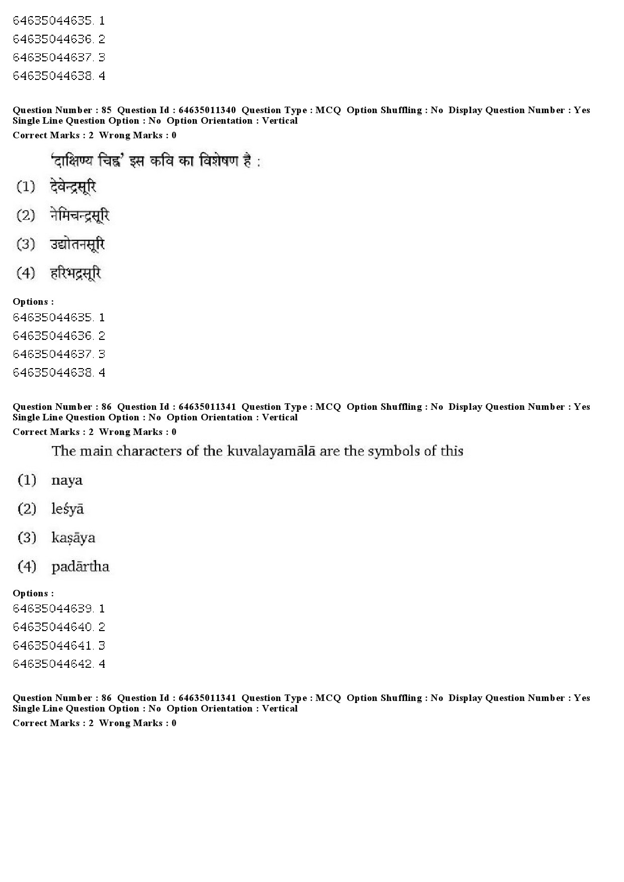 UGC NET Prakrit Question Paper June 2019 59