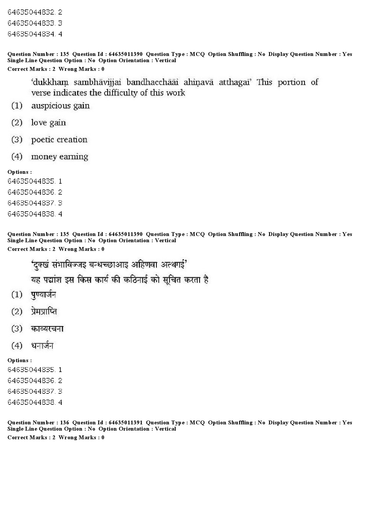 UGC NET Prakrit Question Paper June 2019 96