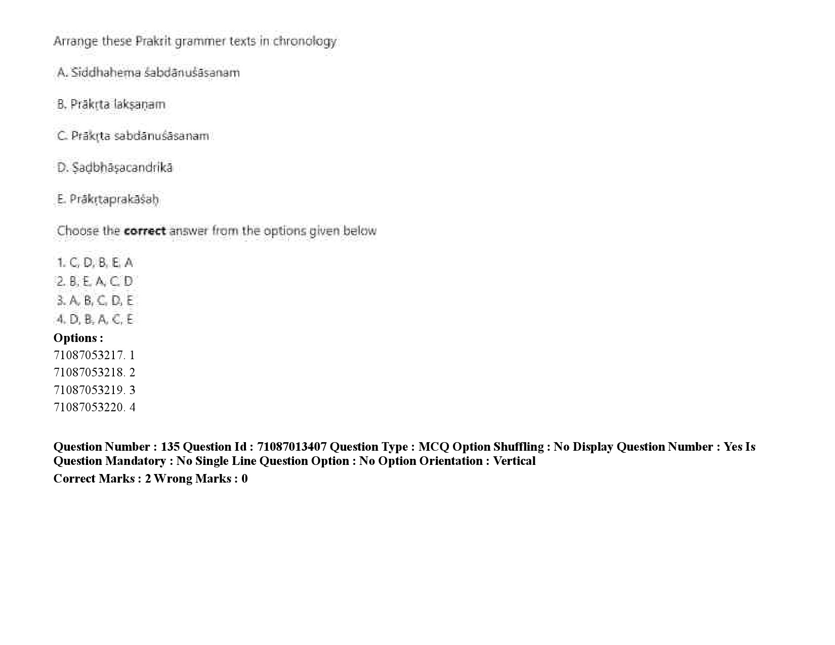 UGC NET Prakrit Question Paper September 2020 208