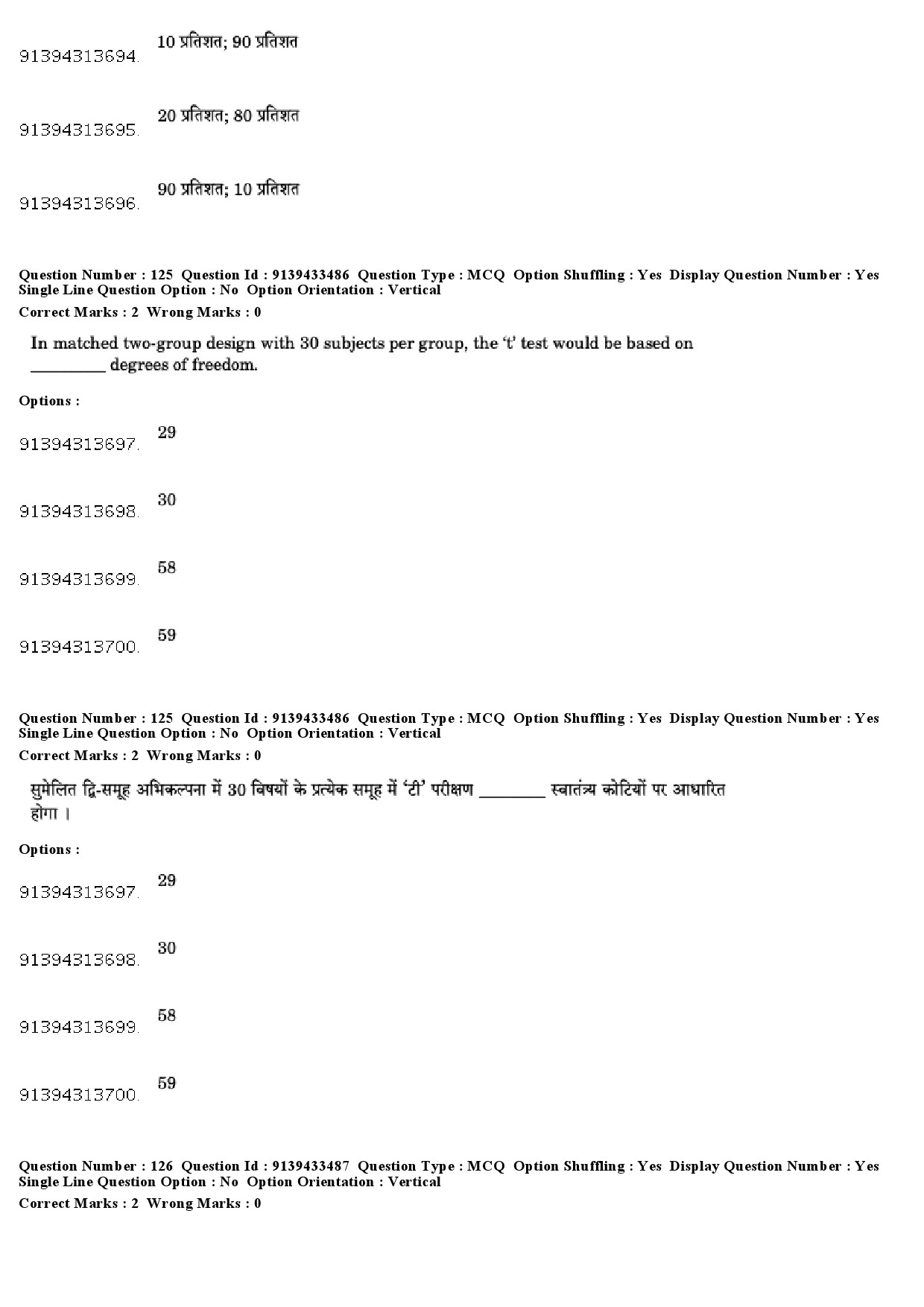 UGC NET Psychology Question Paper December 2018 121